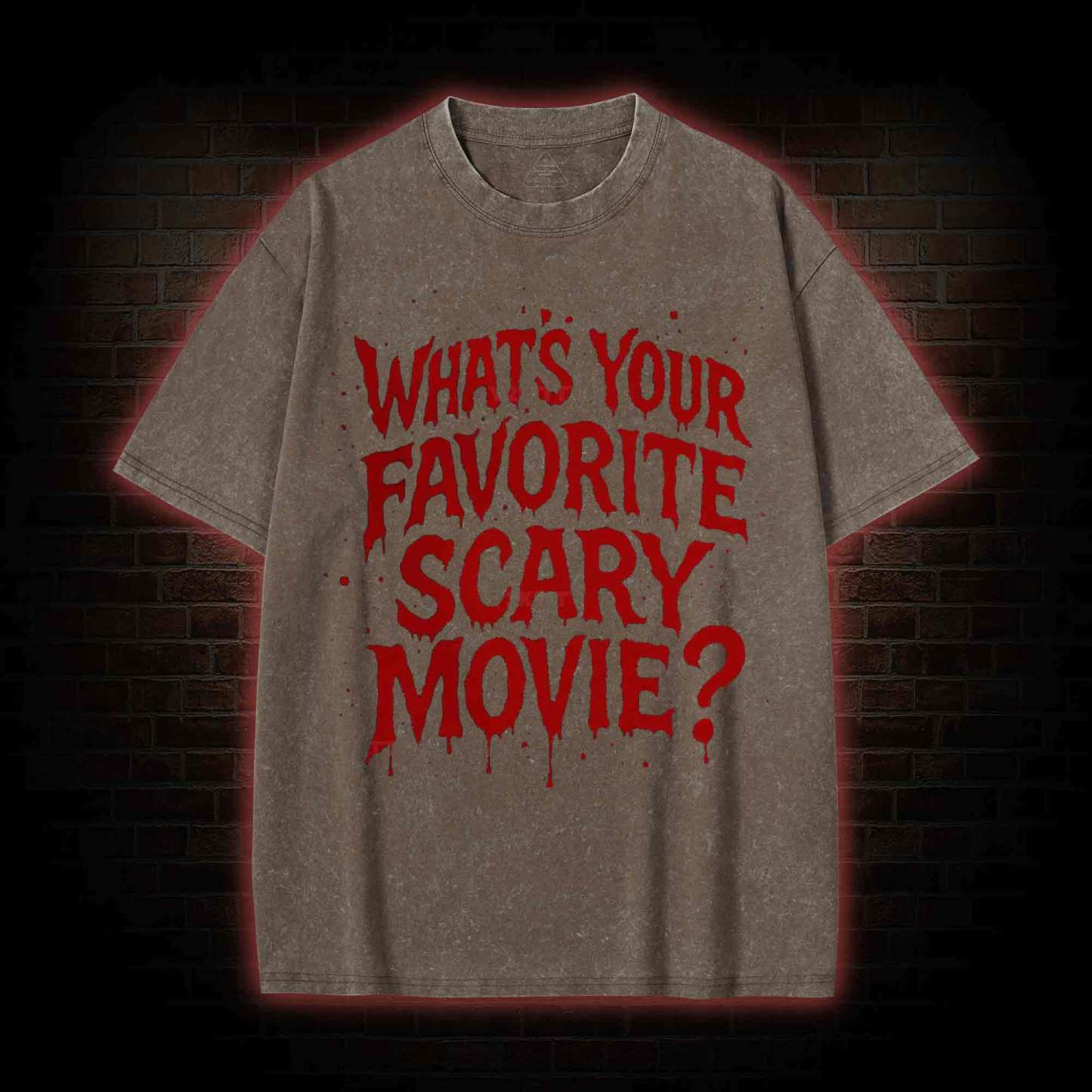 What's Your Favorite Scary Movie? Washed T-shirt