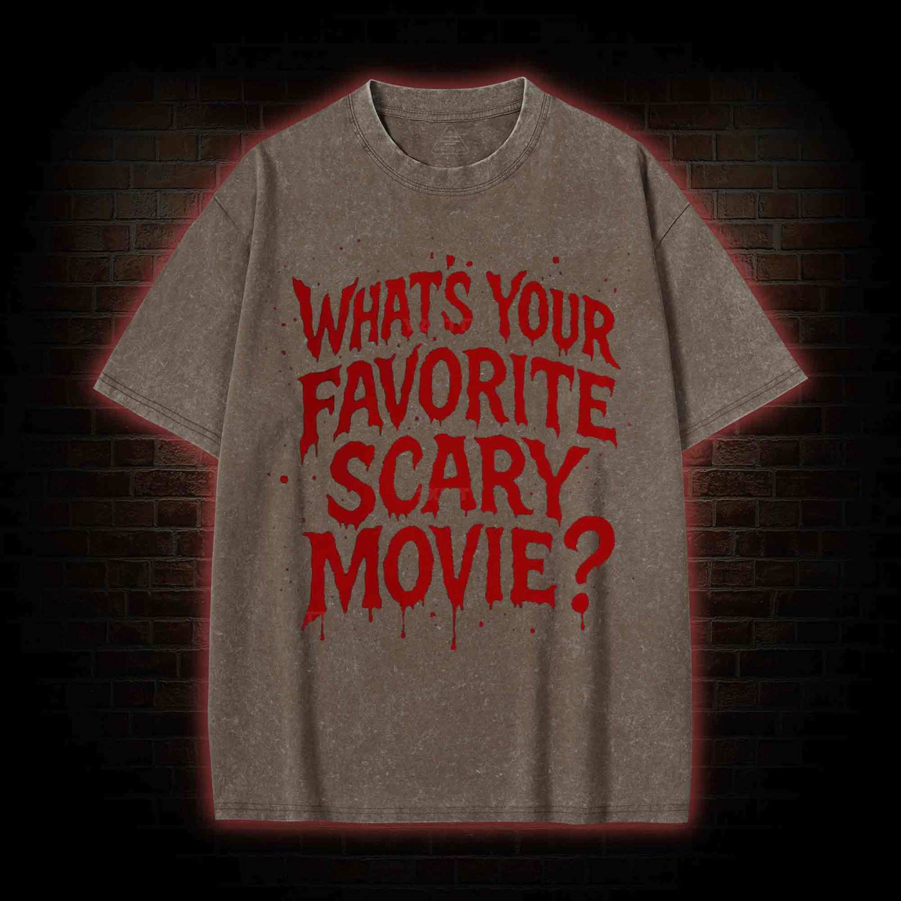 What's Your Favorite Scary Movie? Washed T-shirt