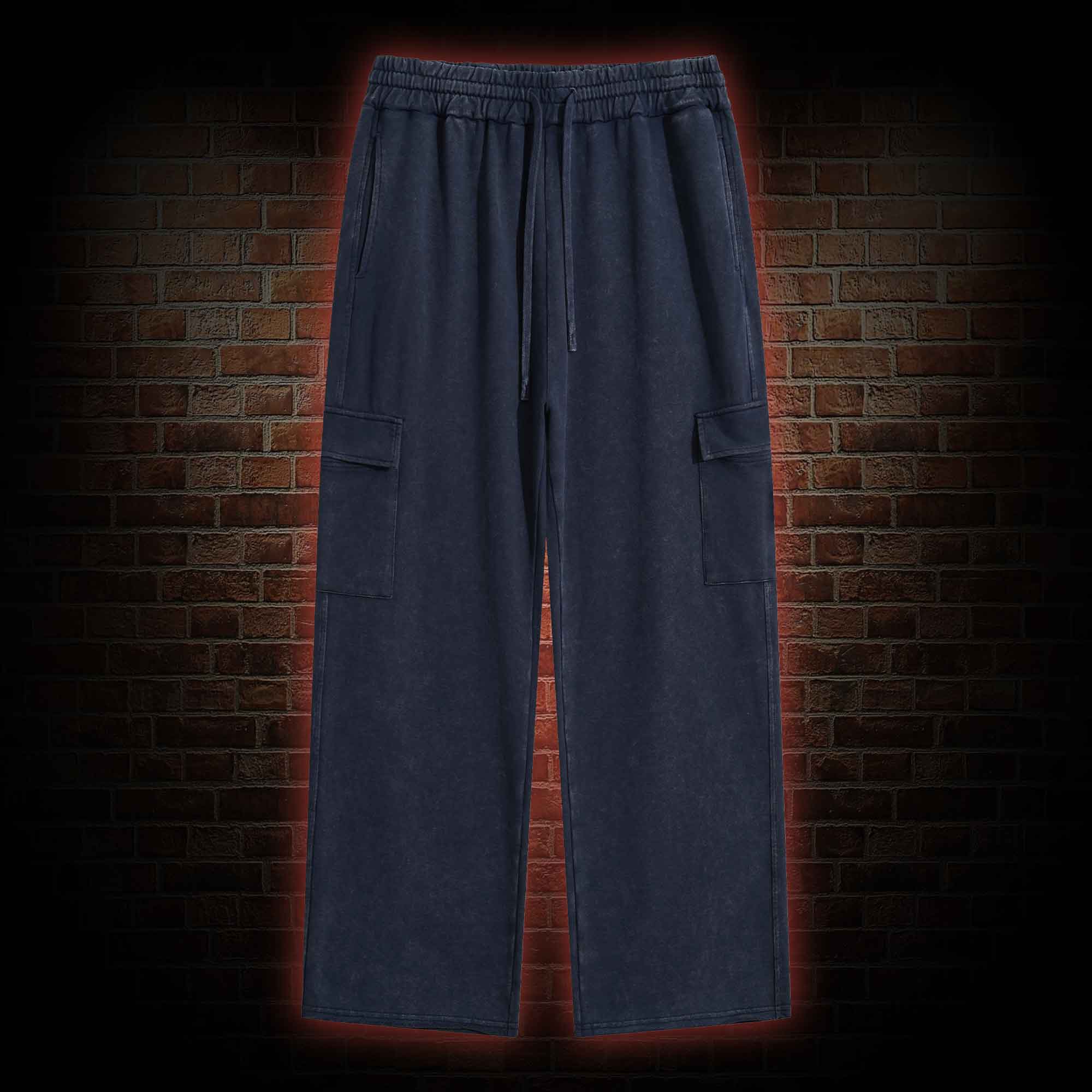 Unisex Washed Cargo Pants