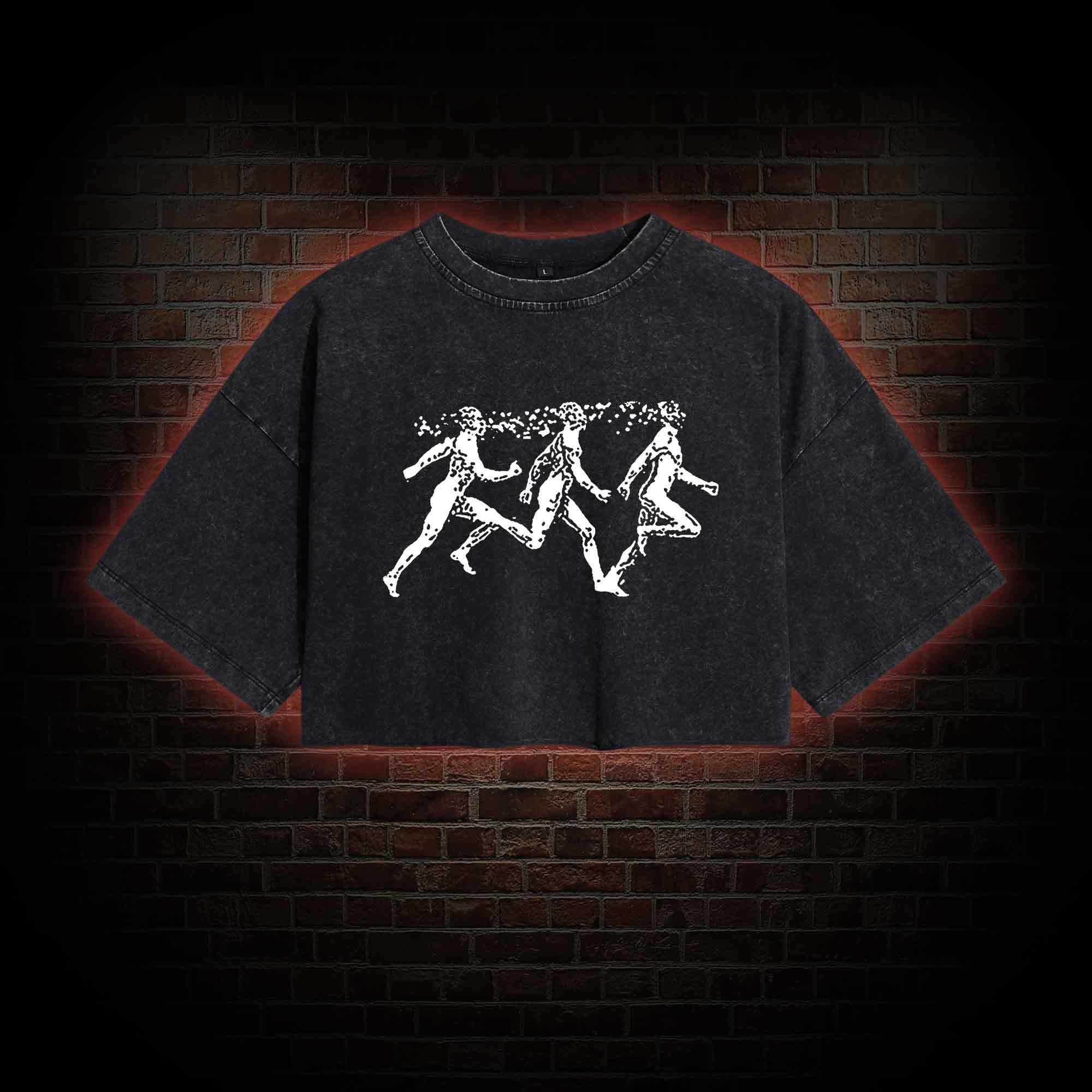 Run Washed Cropped T-shirts