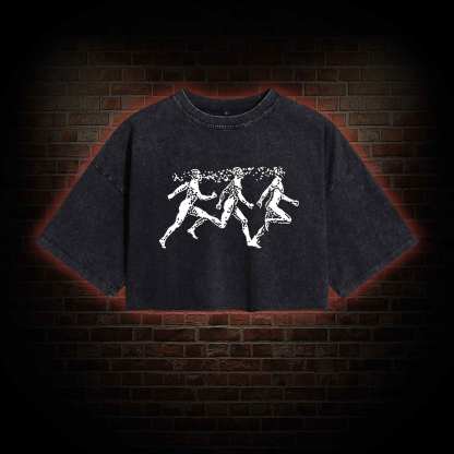 Run Washed Cropped T-shirts