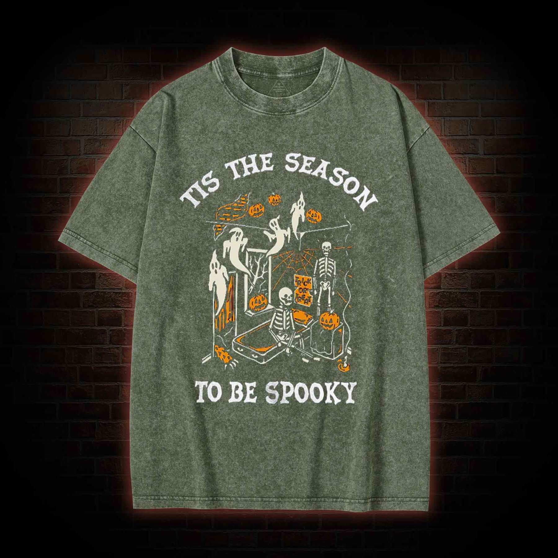 Tis The Season to be Spook Washed T-shirt