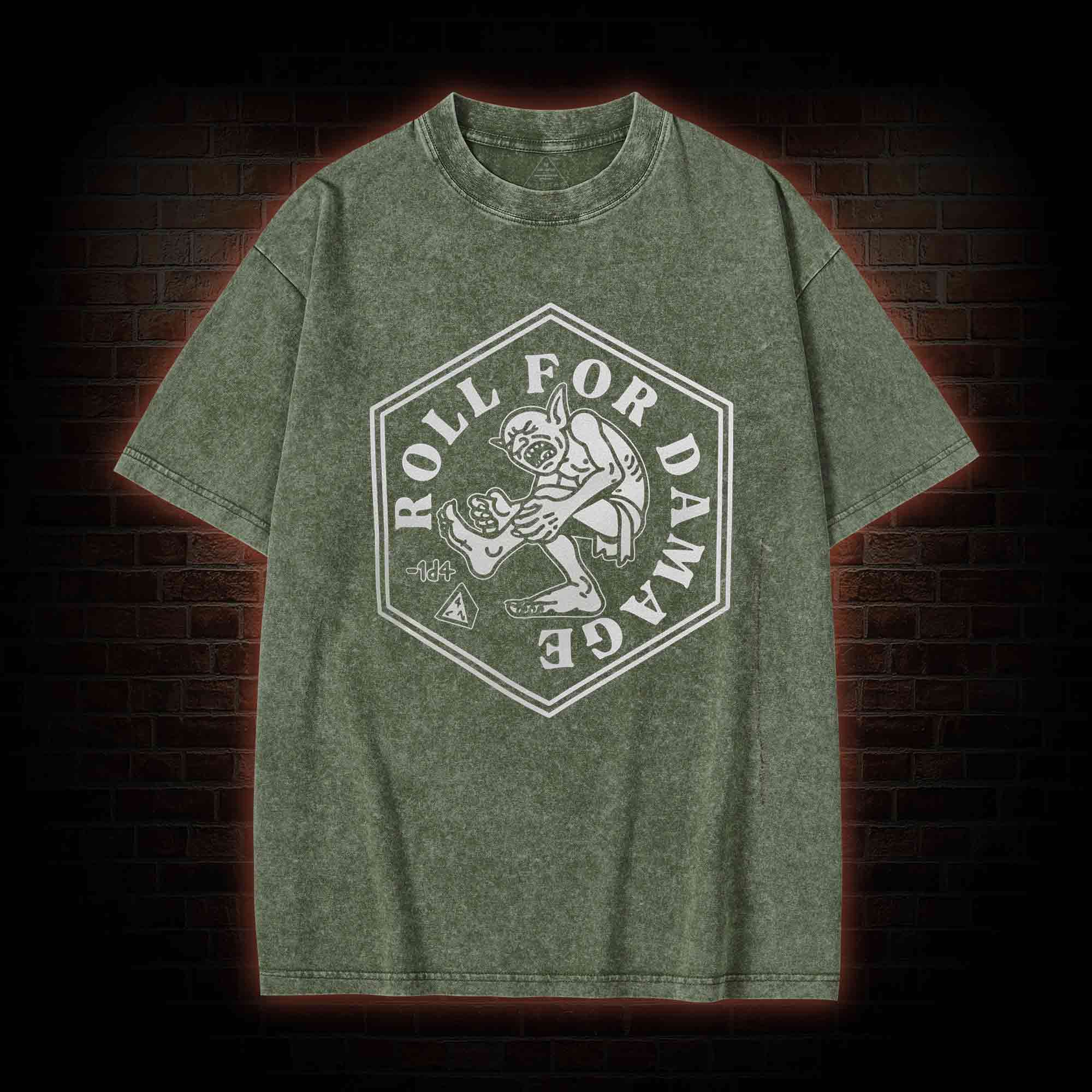 Roll for Damage Washed T-shirt
