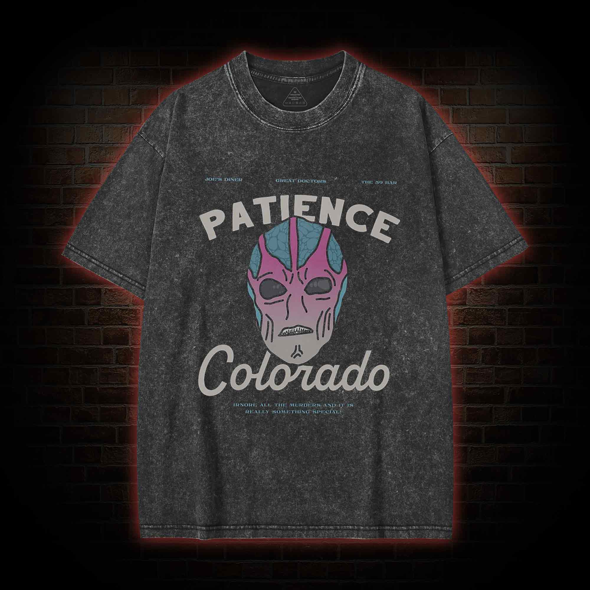 Vintage Alien Art Washed T-shirt