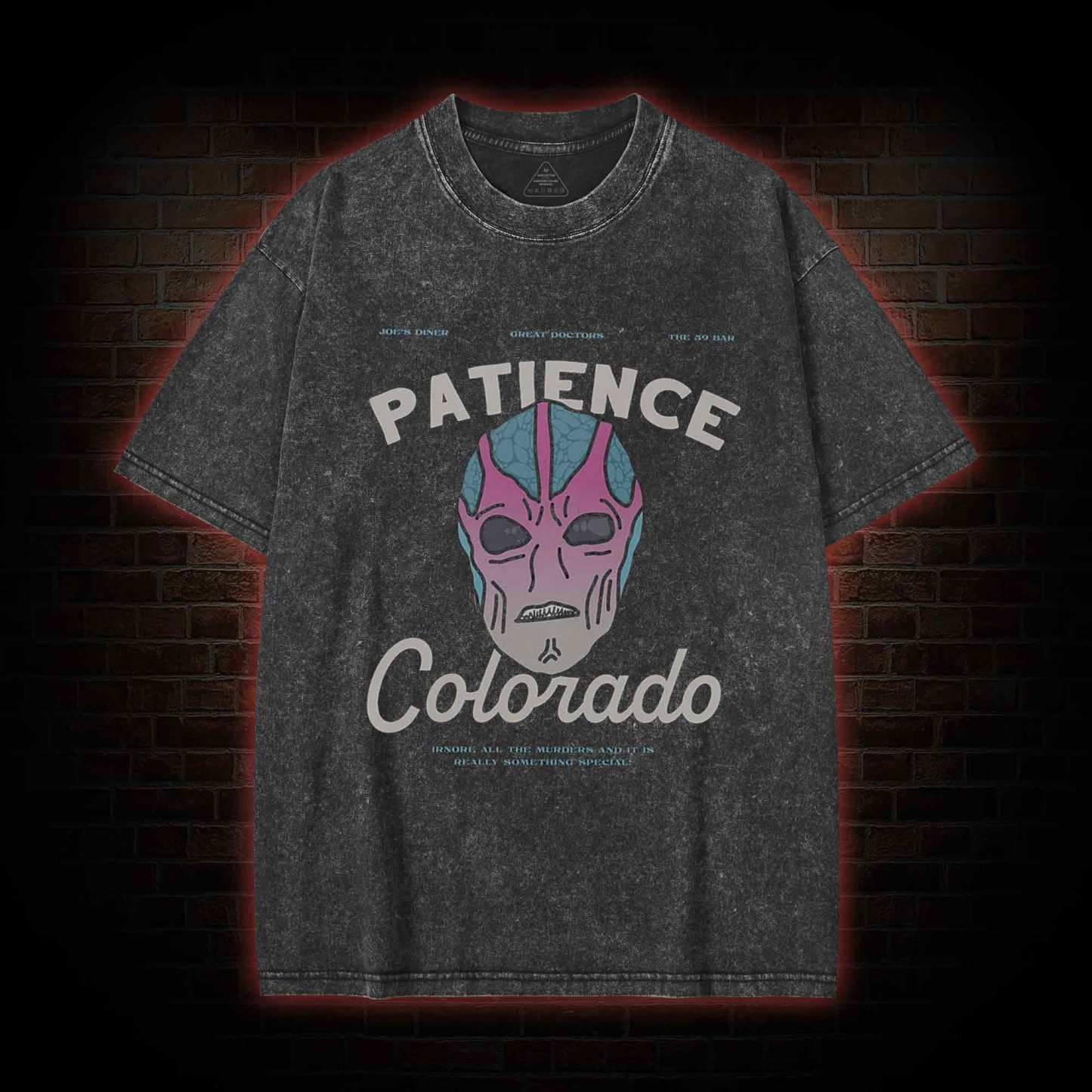 Vintage Alien Art Washed T-shirt
