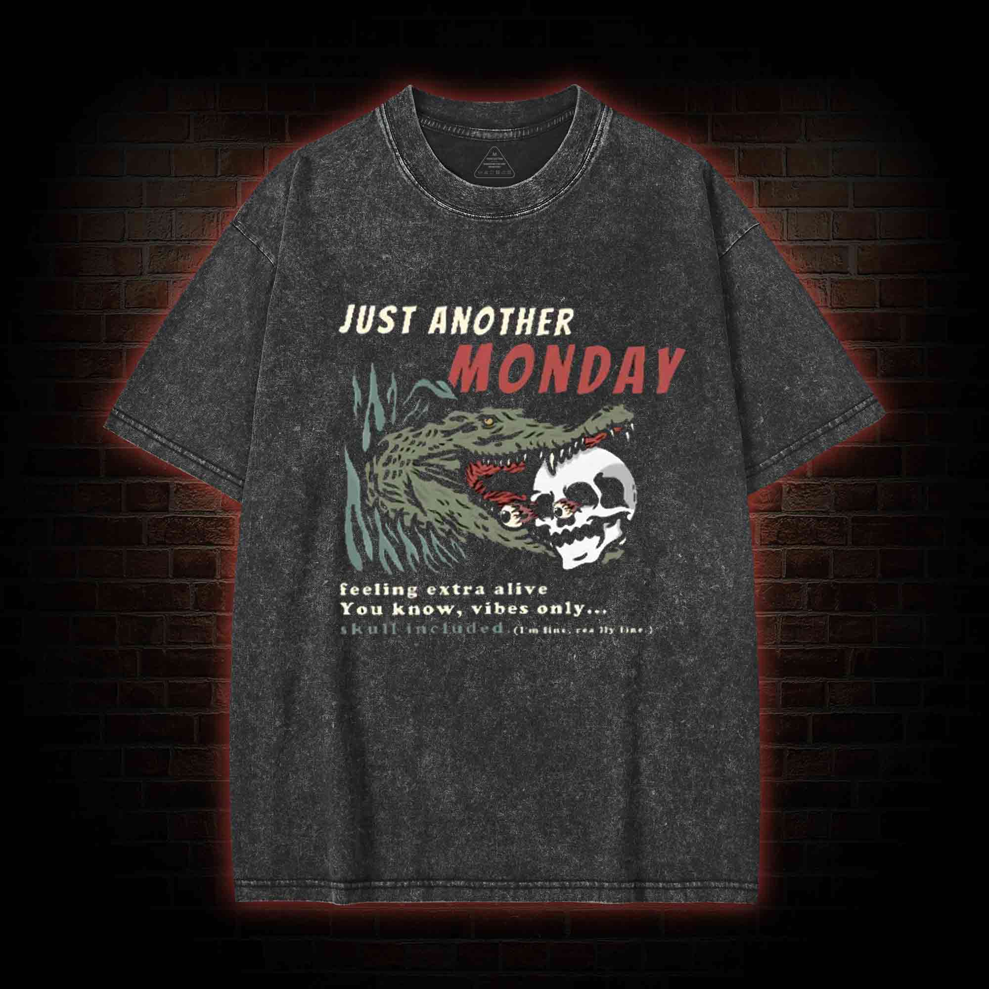 Crocodile's Monday Vibe Washed T-shirt