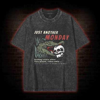 Crocodile's Monday Vibe Washed T-shirt