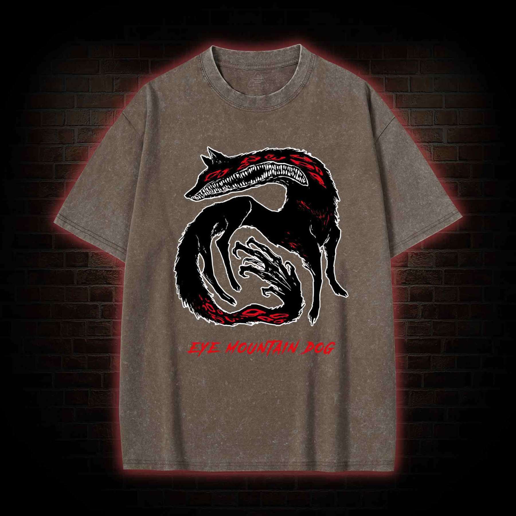 Eye Mountain Dog Washed T-shirt