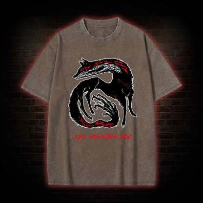 Eye Mountain Dog Washed T-shirt