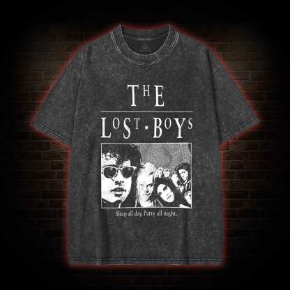 Sleep All Day Party All Night Washed T-shirt