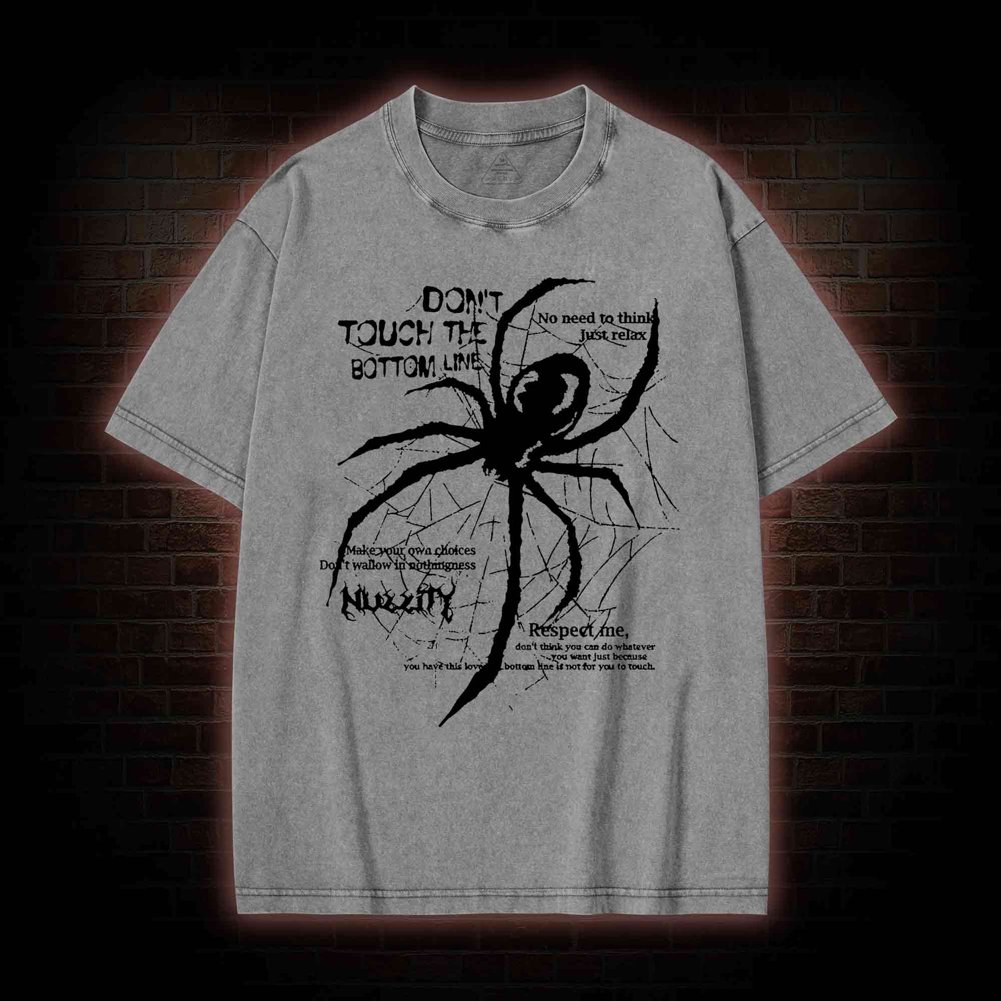 Don't Touch The Bottom Line Washed T-shirt