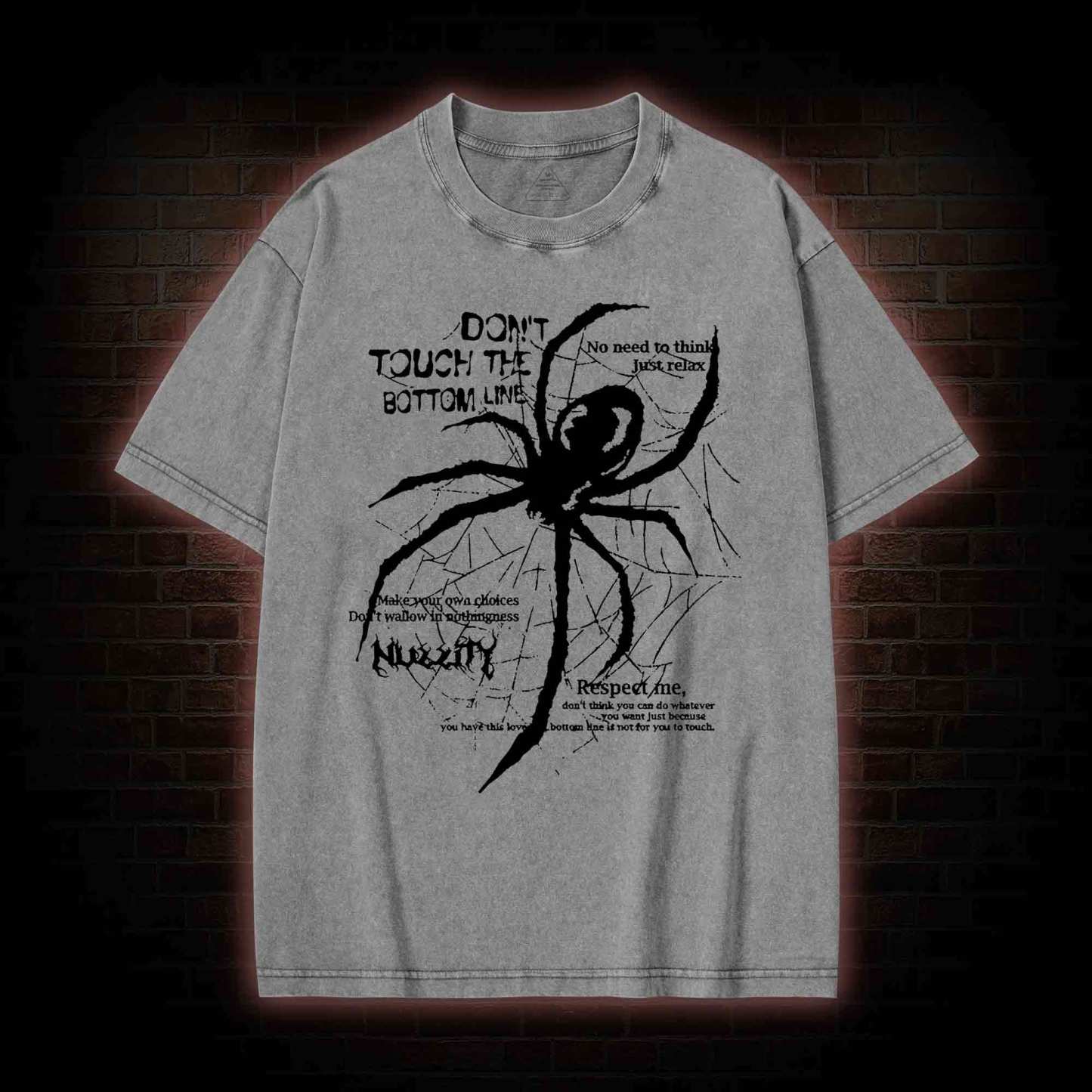 Don't Touch The Bottom Line Washed T-shirt