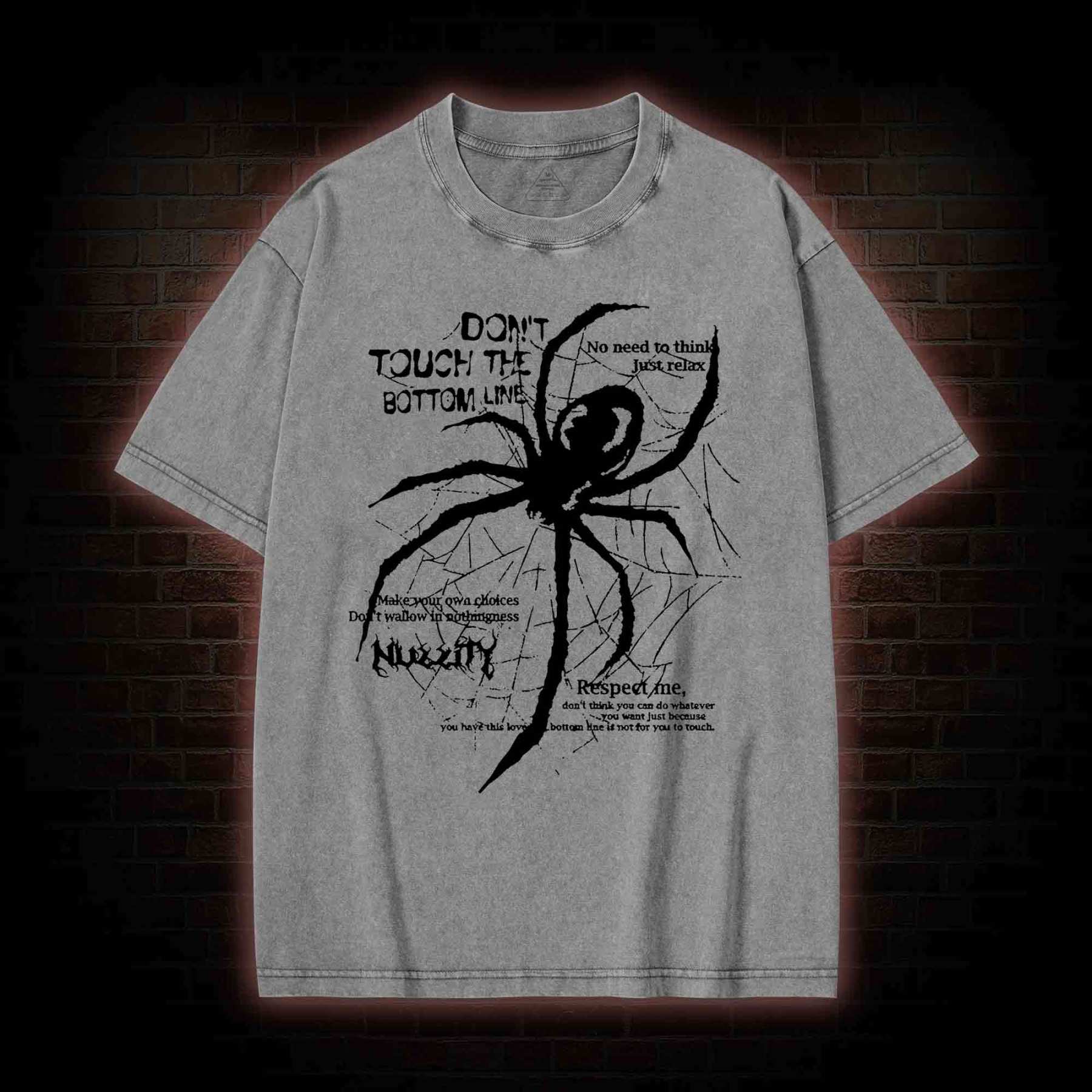 Don't Touch The Bottom Line Washed T-shirt