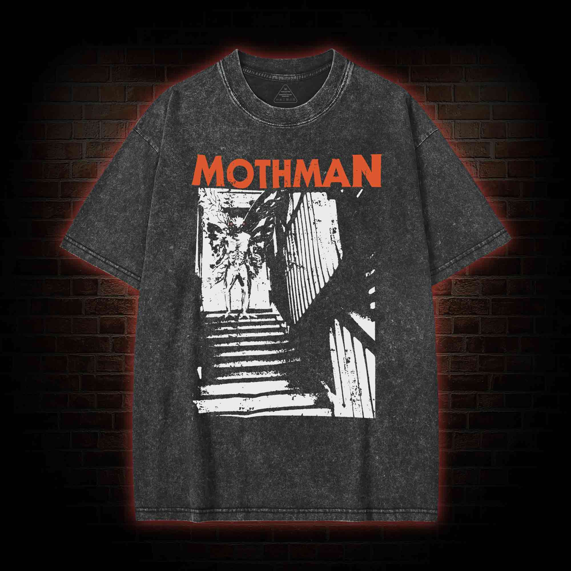 Punk Horror Mothman Washed T-shirt