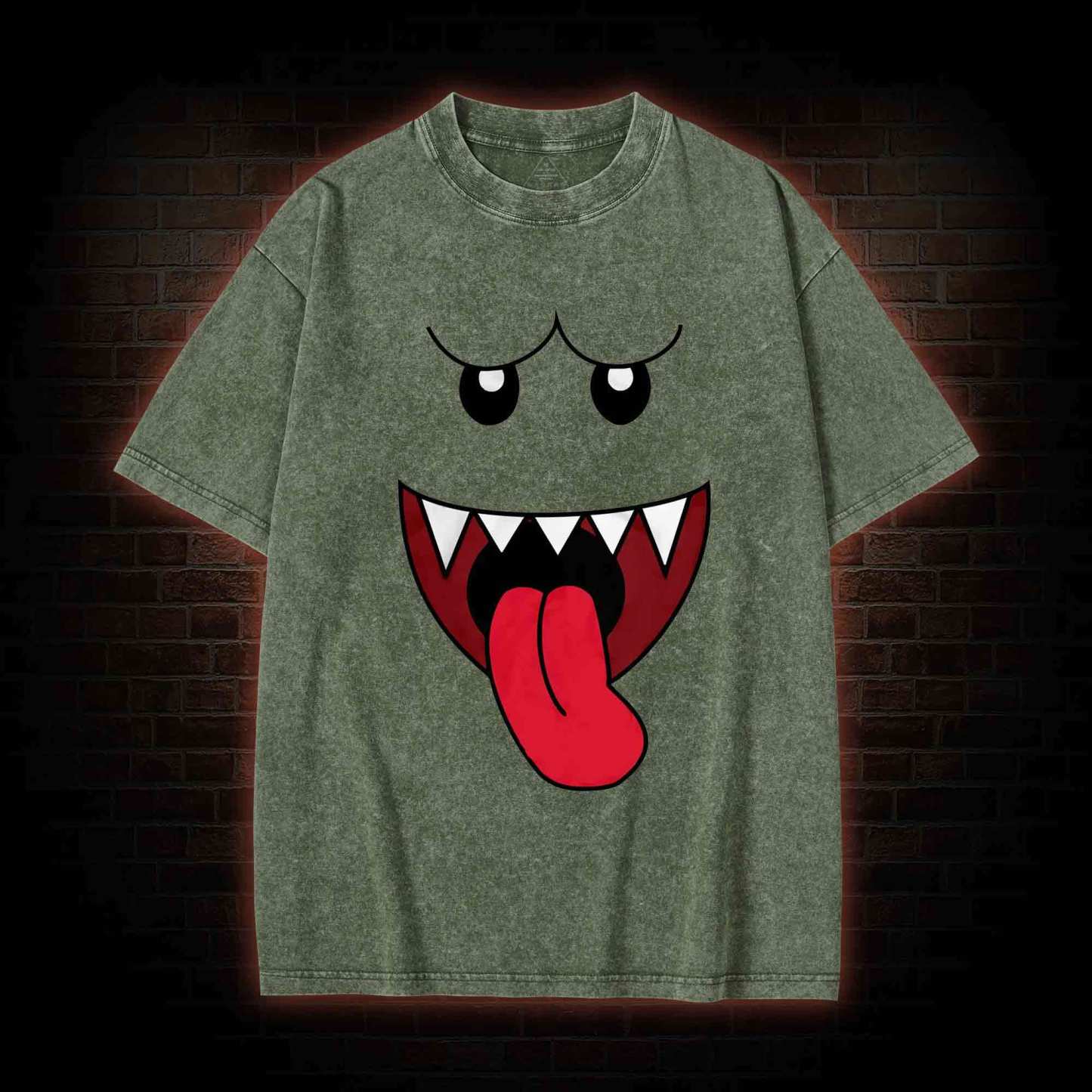 Boo Ghost Face Washed T-shirt