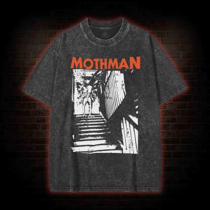 Punk Horror Mothman Washed T-shirt