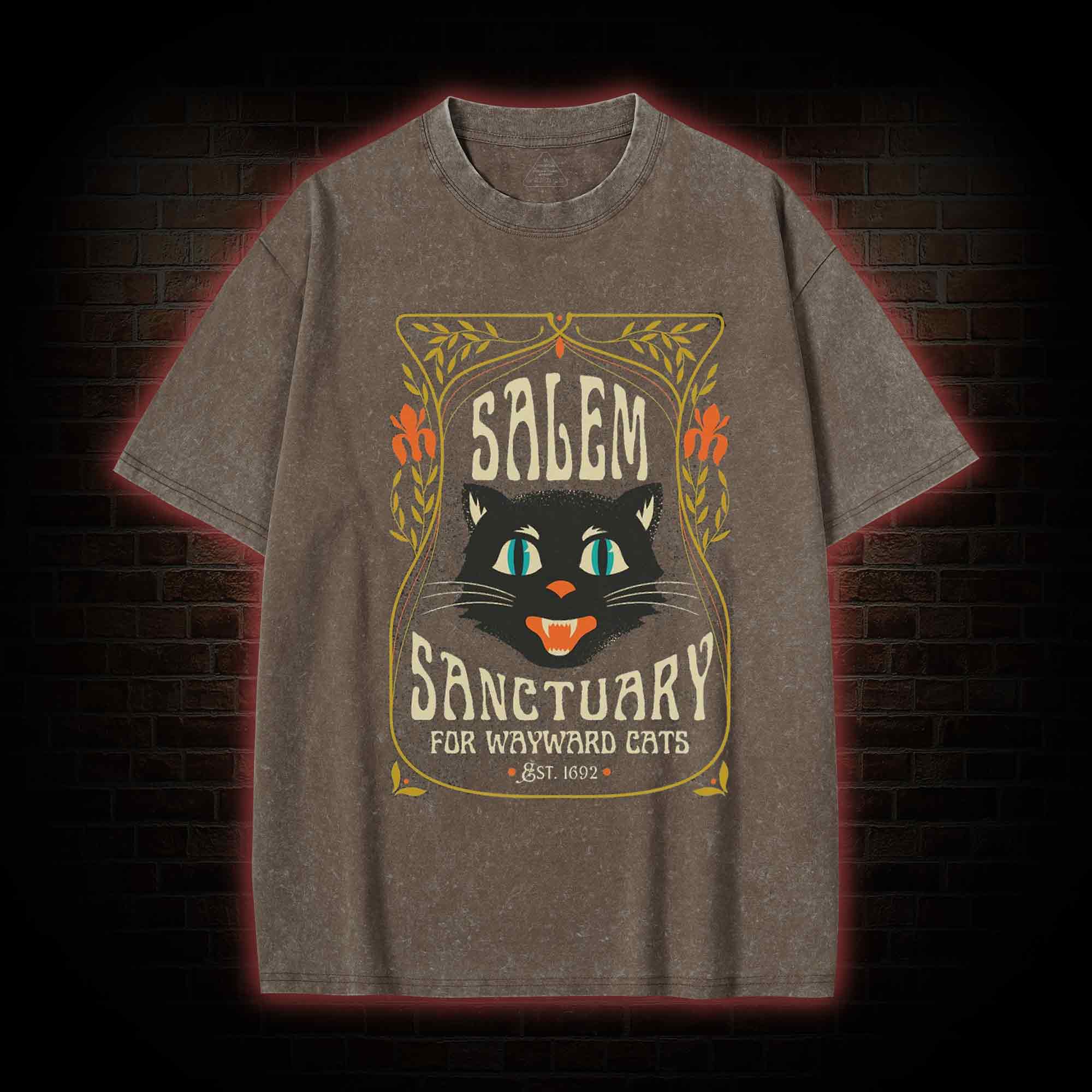 Cat Lover Washed T-shirt