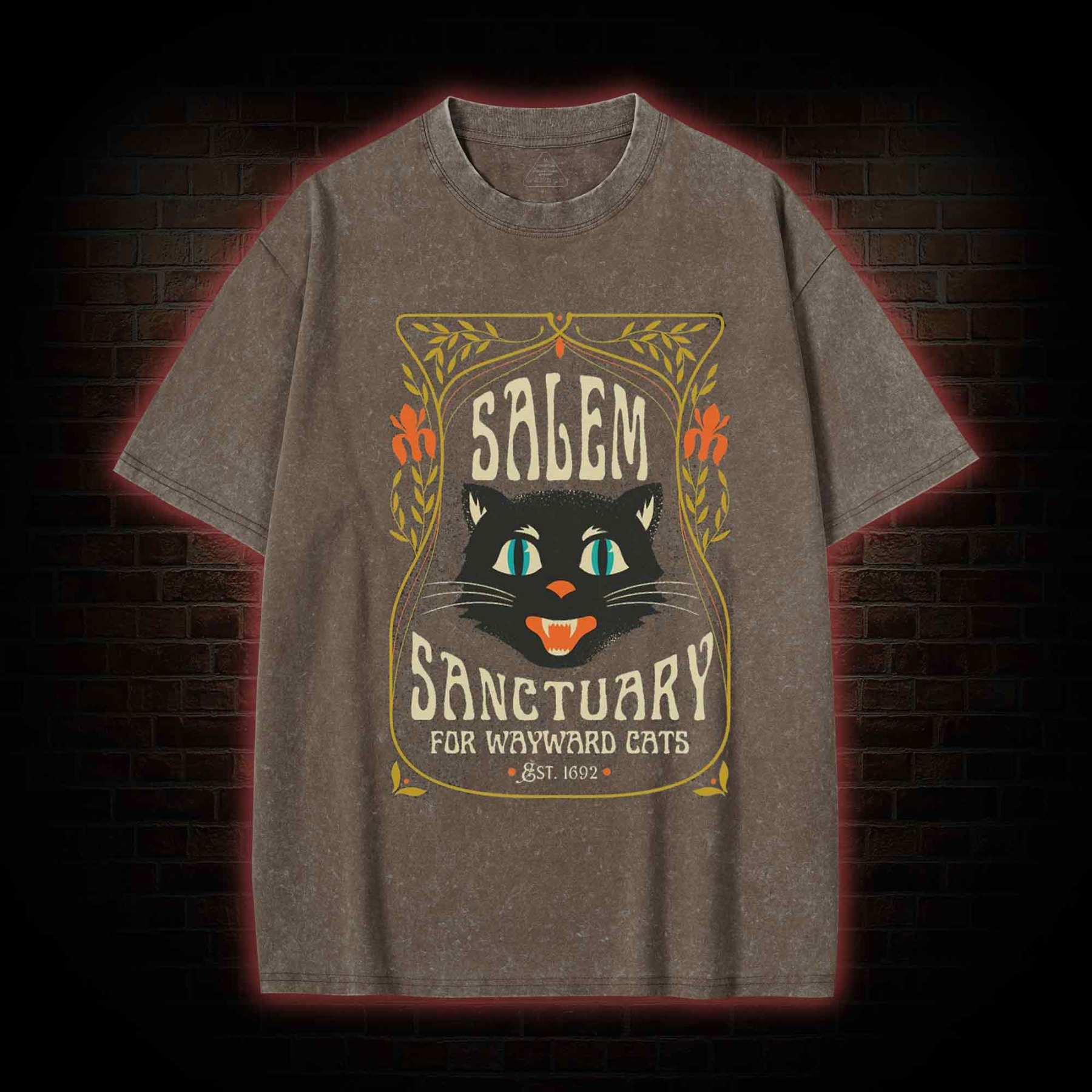 Cat Lover Washed T-shirt