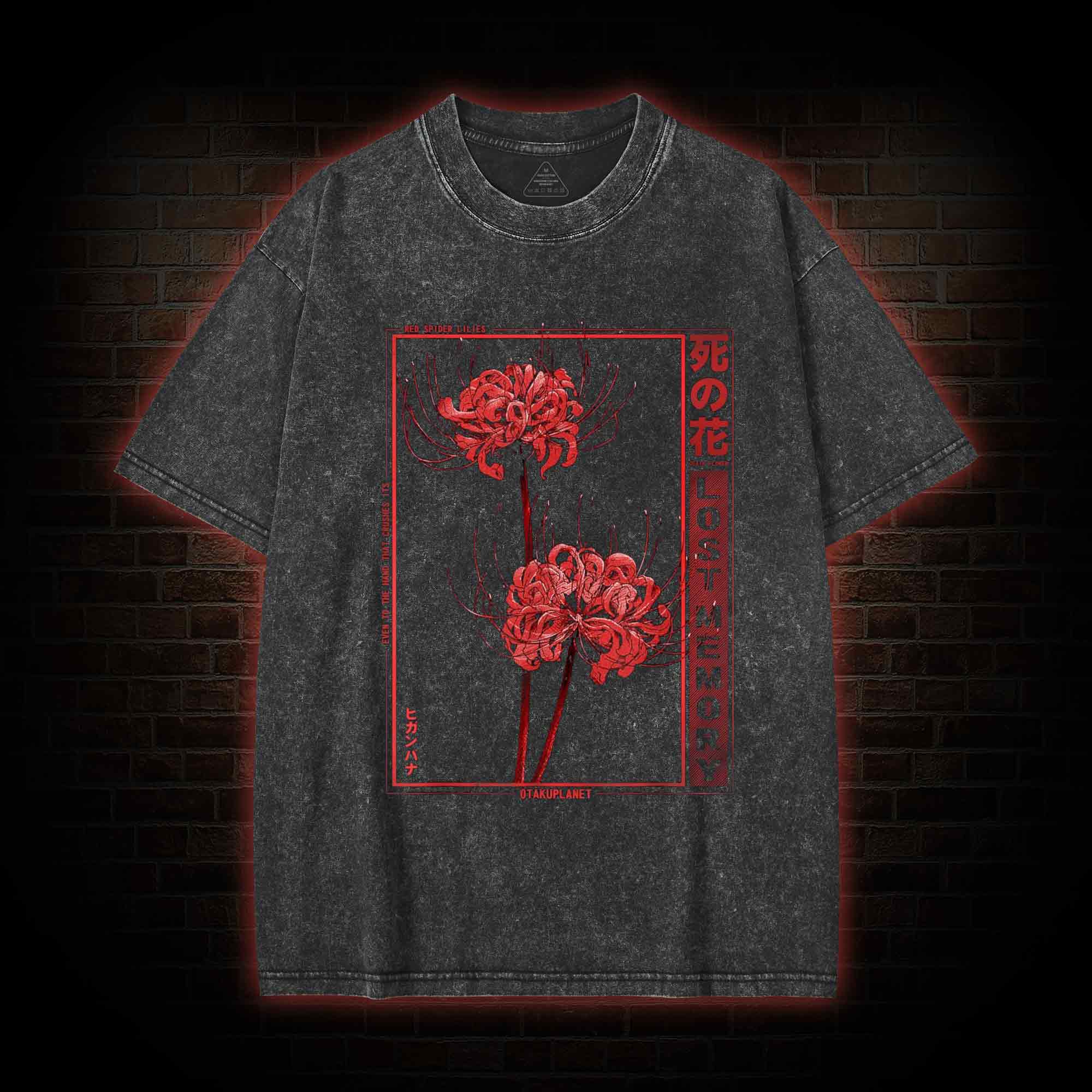 Red Spider Lily Washed T-shirt