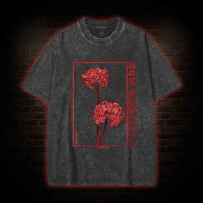 Red Spider Lily Washed T-shirt