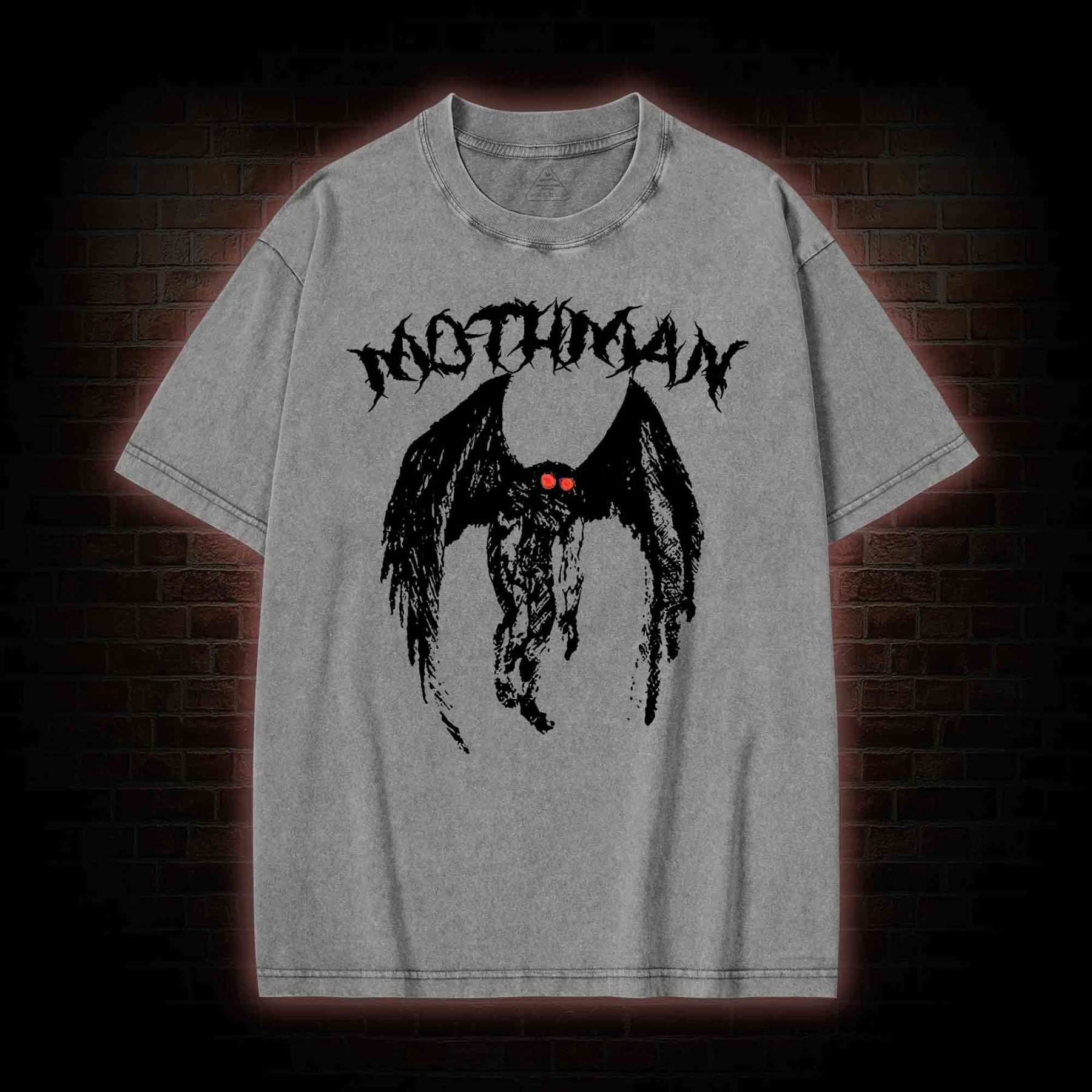 Spooky Mothman Washed T-shirt