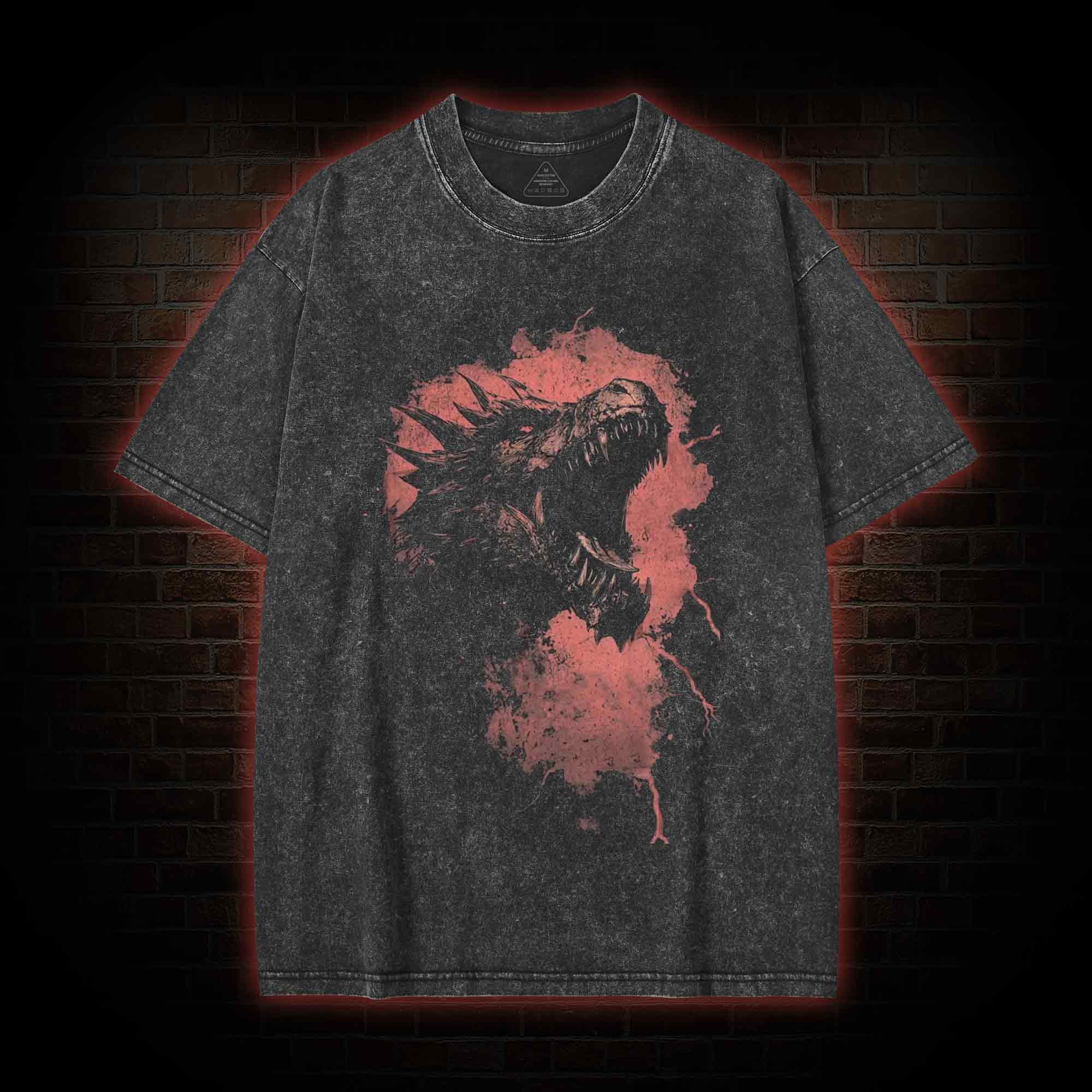 Fire-breathing Dragon Washed T-shirt