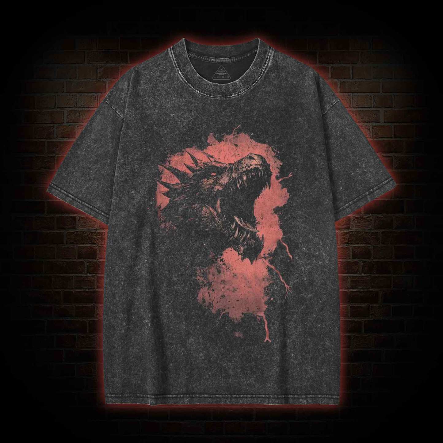 Fire-breathing Dragon Washed T-shirt