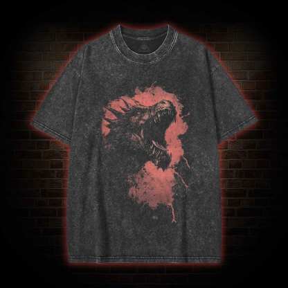 Fire-breathing Dragon Washed T-shirt