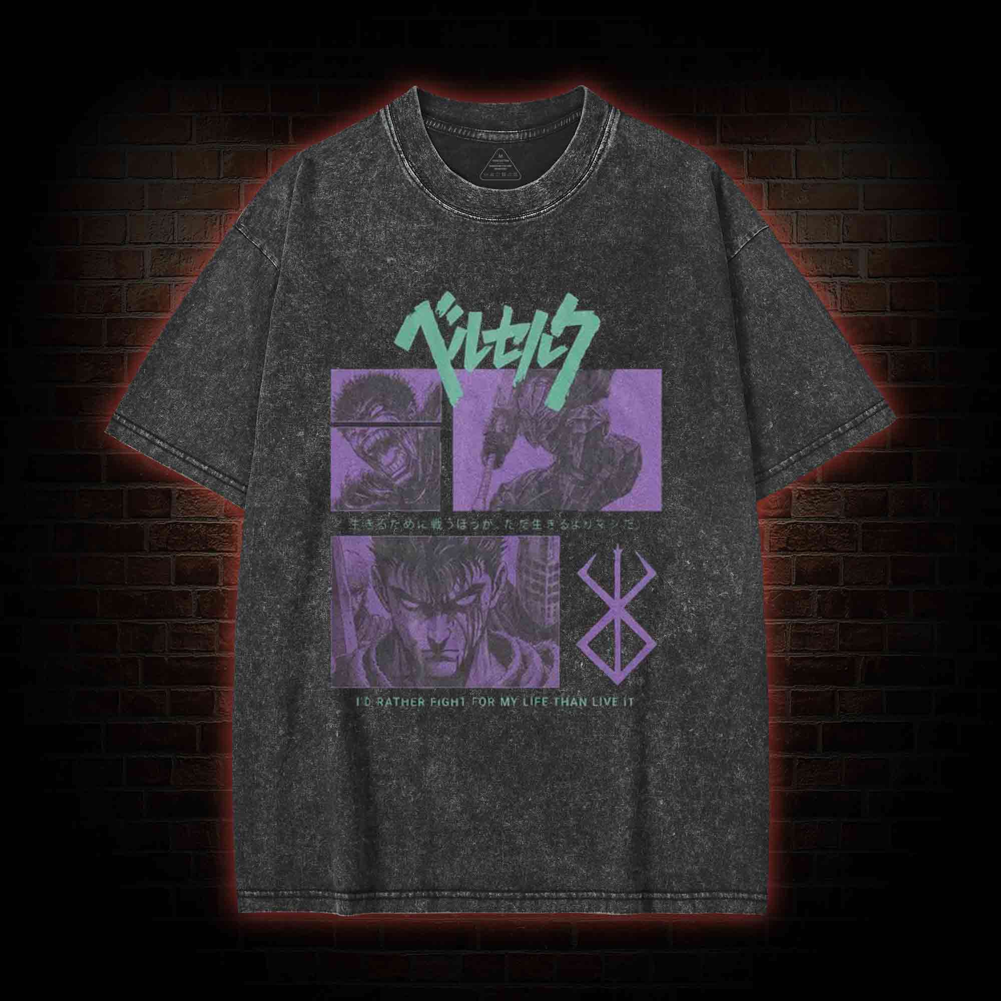 I'd Rather Fight For My Life than Live It Washed T-shirt