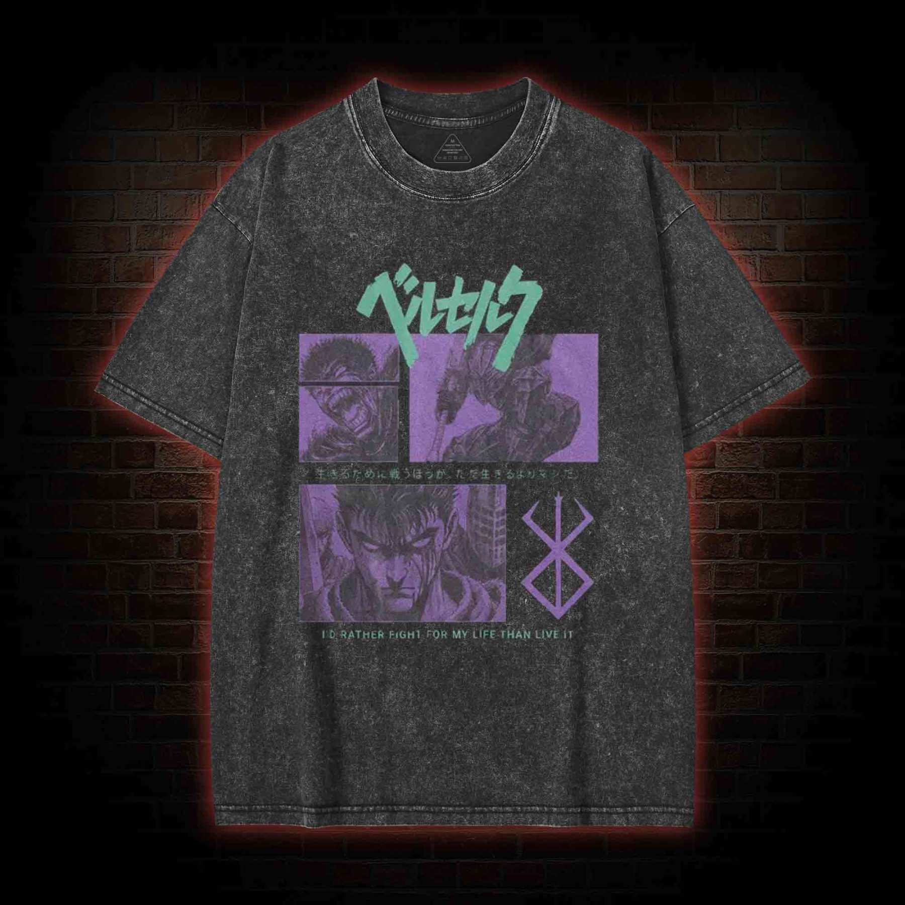 I'd Rather Fight For My Life than Live It Washed T-shirt