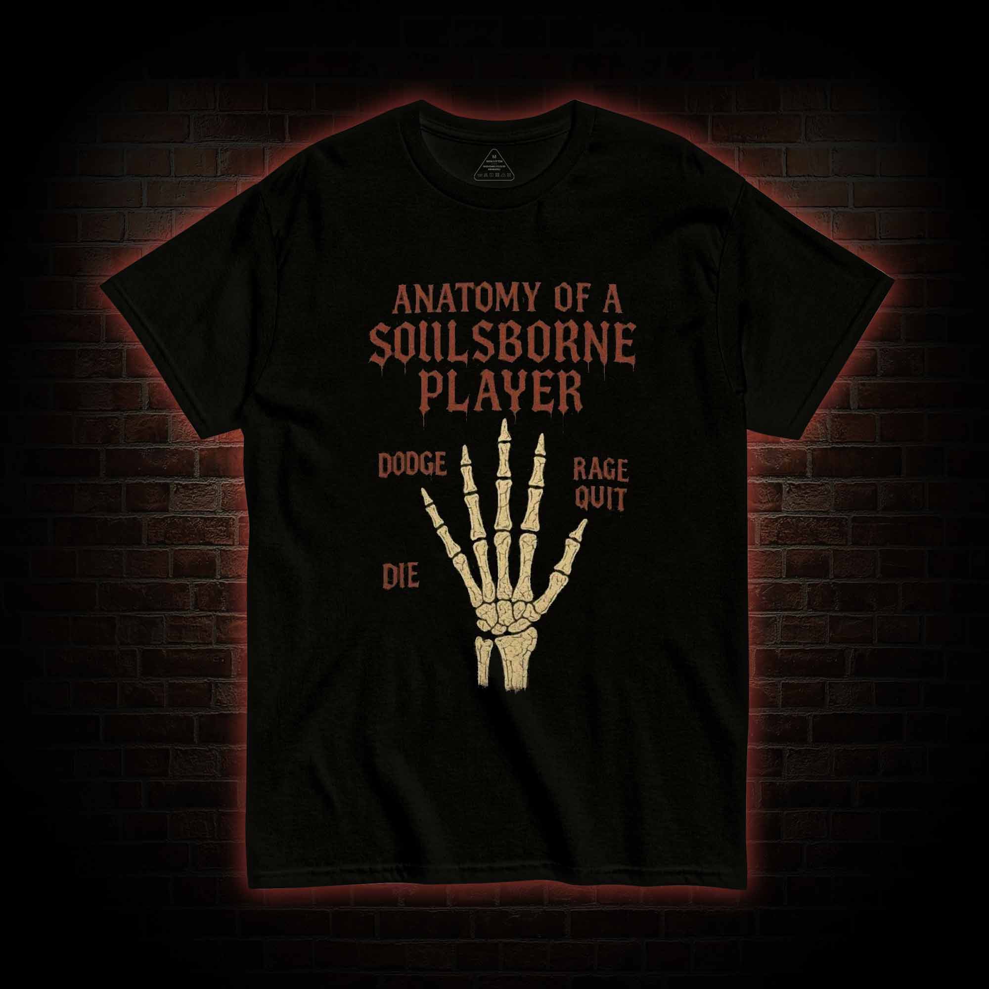 Anatomy of a Soulsborne Player T-shirt