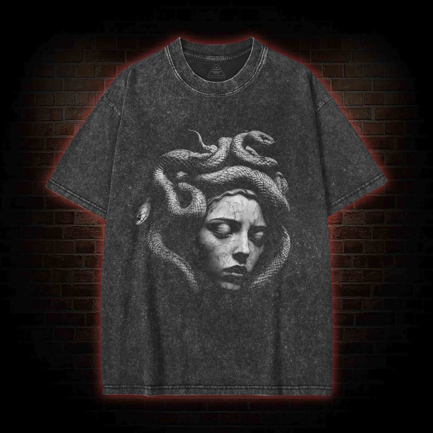 Medusa Horror Washed T-shirt
