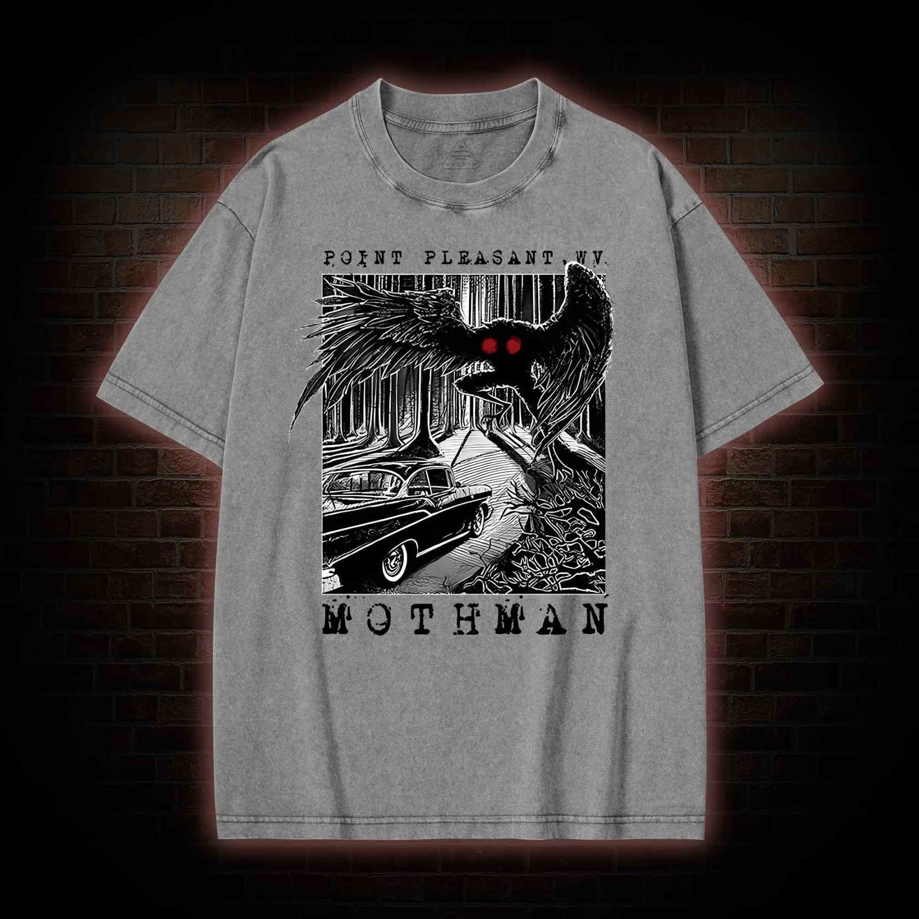 Mothman Encounter Point Pleasant Washed T-shirt