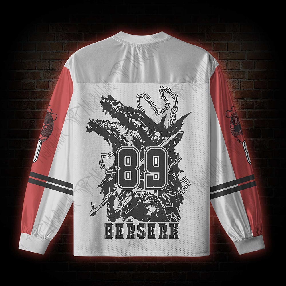 Black Swordsman V-Neck Long Sleeve Jersey