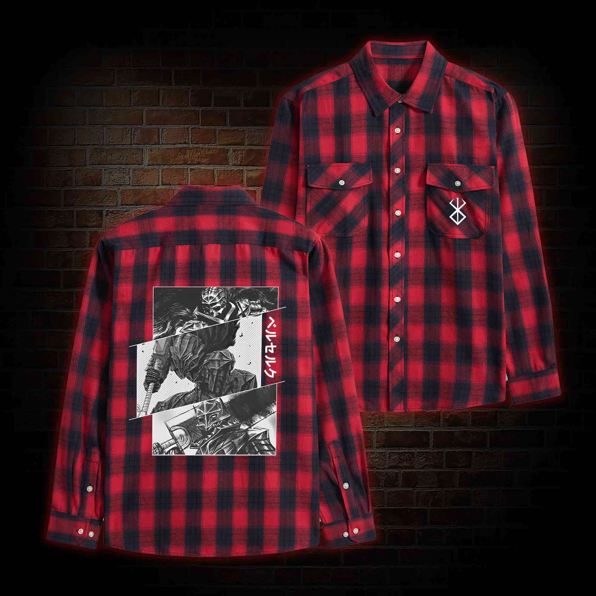 Black Swordsman Unisex Flannel Shirt