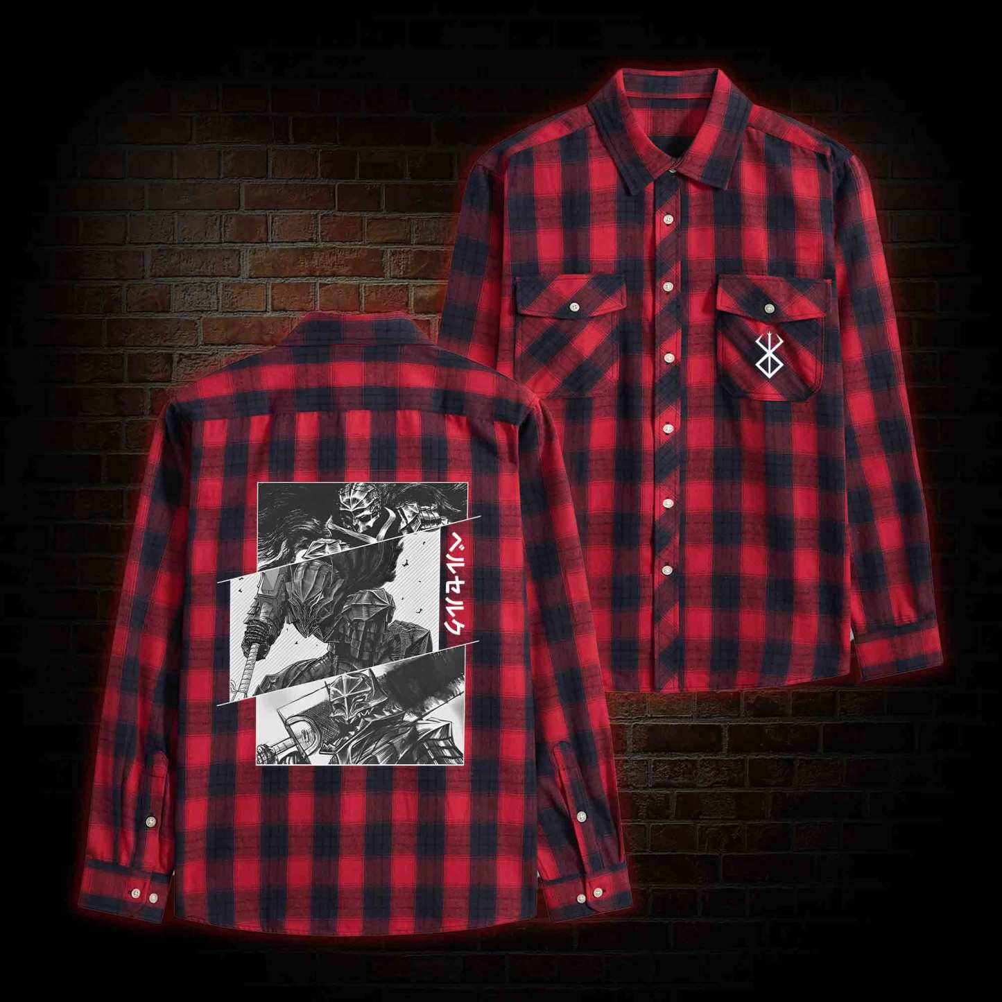 Black Swordsman Unisex Flannel Shirt