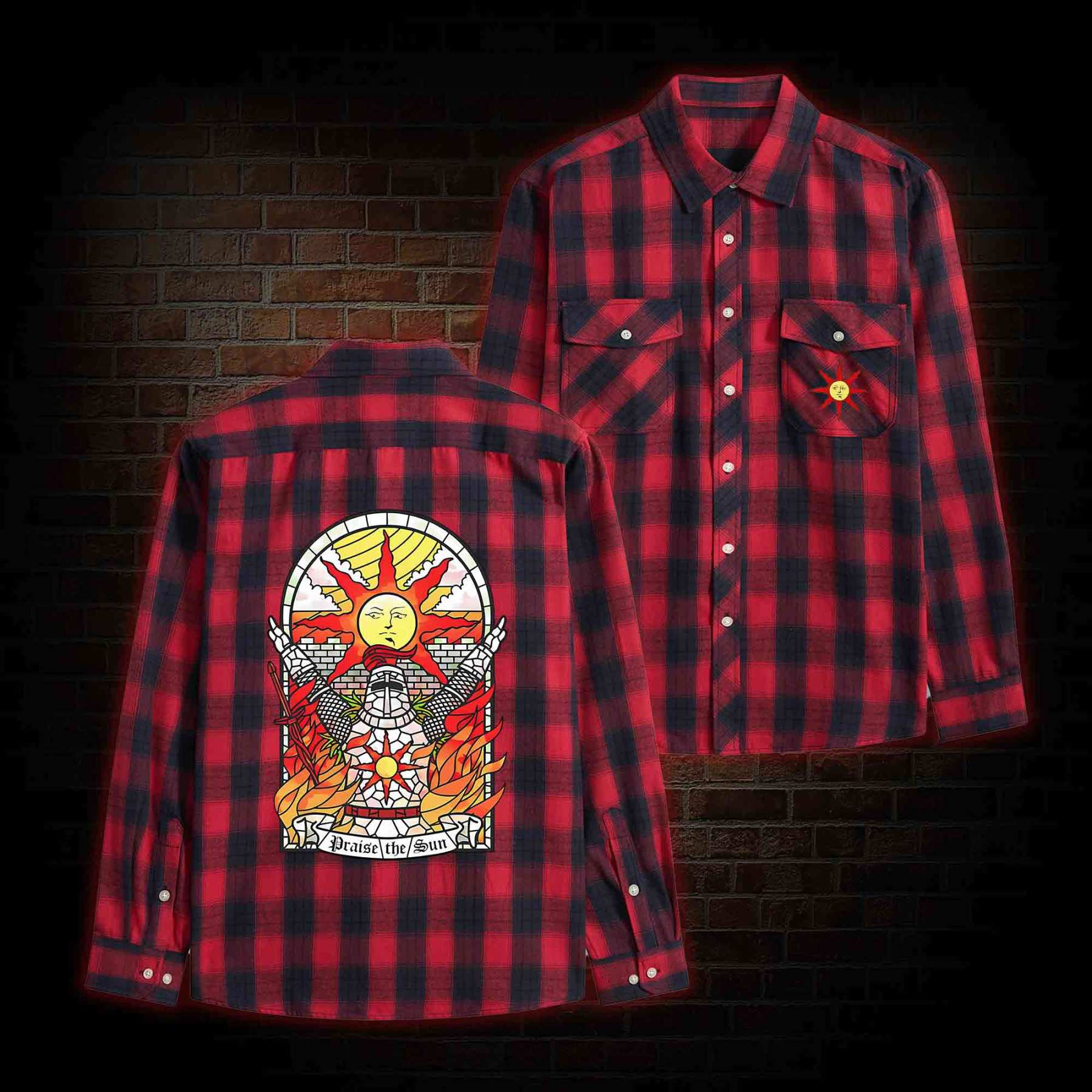 Praise the Sun Unisex Flannel Shirt