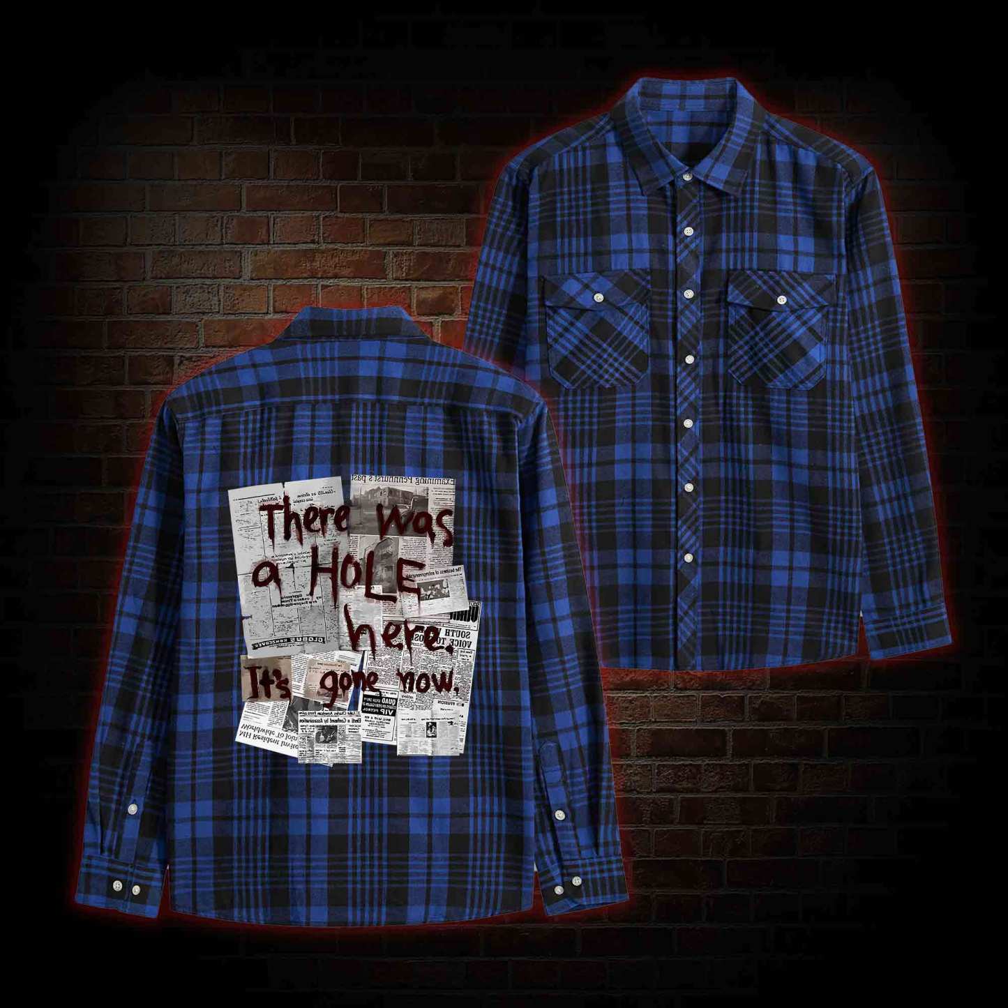 There Was a Hole Unisex Flannel Shirt