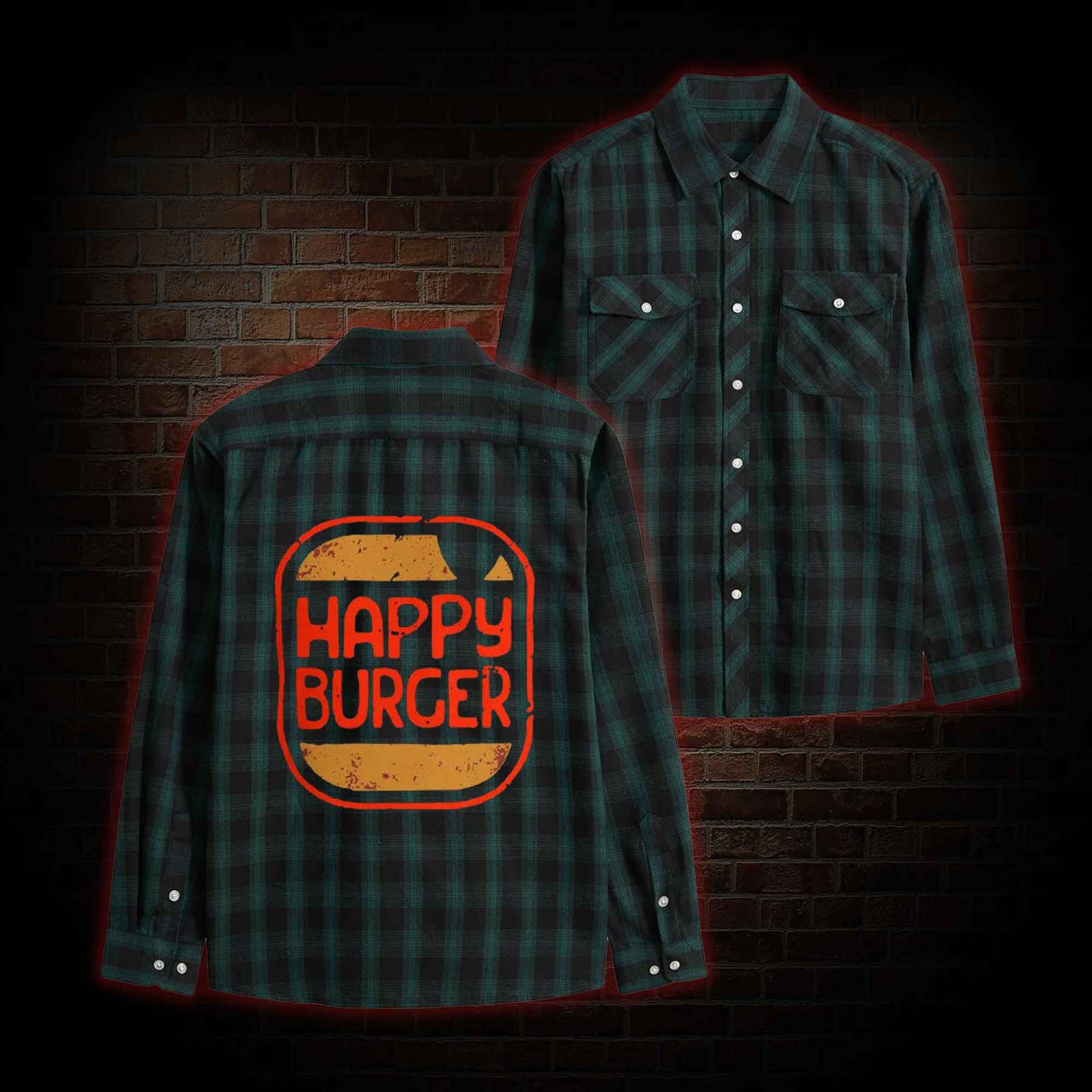 Burger Unisex Flannel Shirt