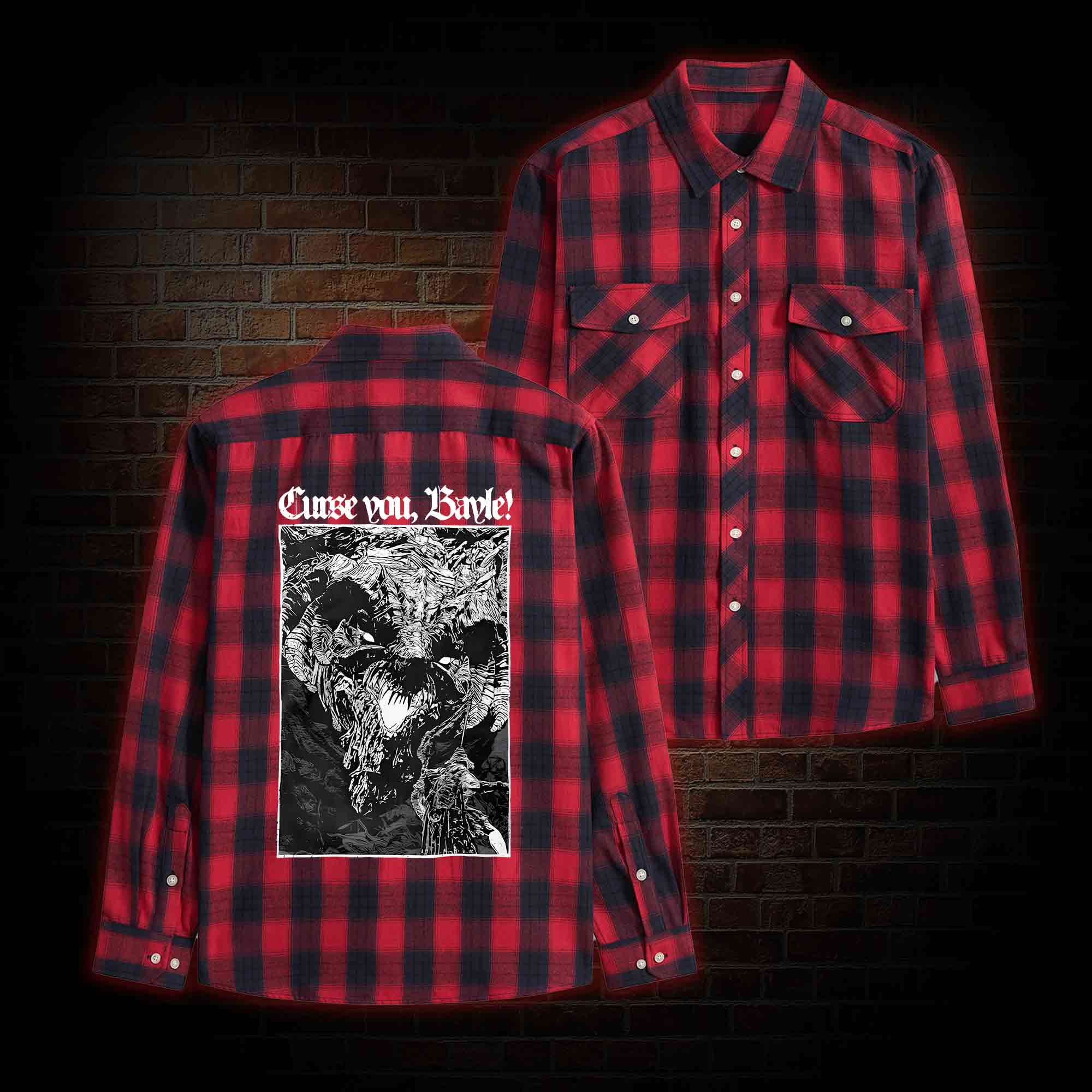 Curse You Bayle! Flannel Shirt