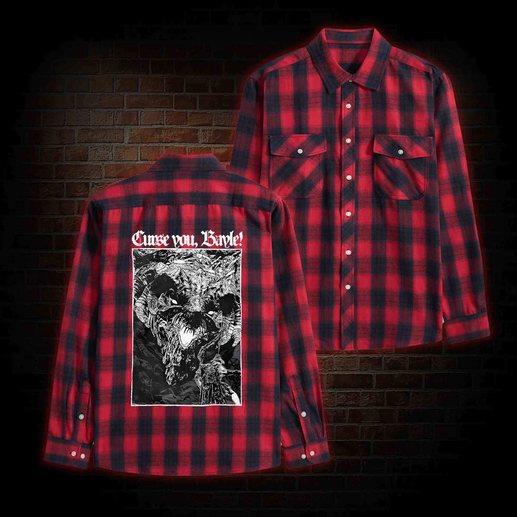 Curse You Bayle! Flannel Shirt