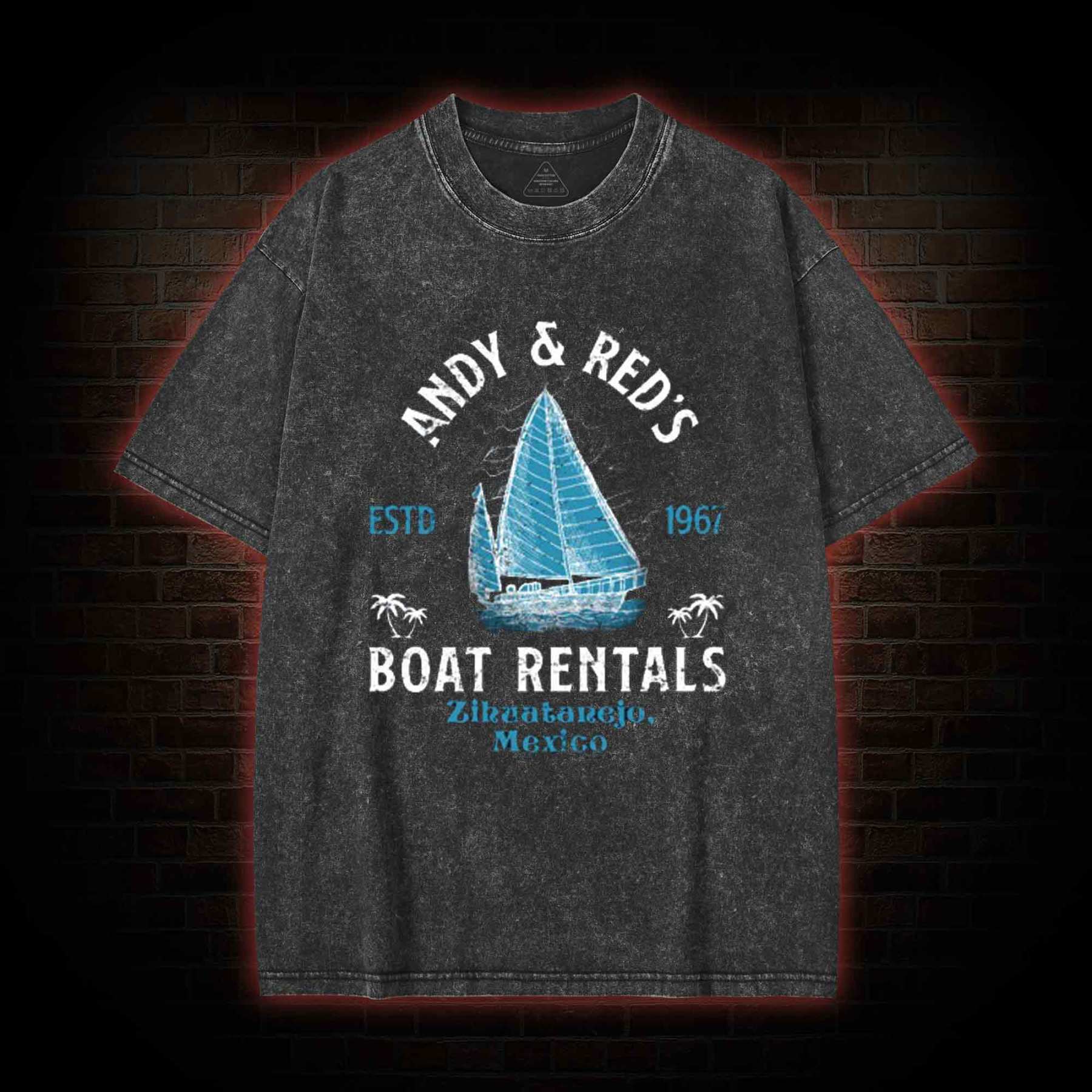 Andy & Red's Boat Rentals Washed T-shirt