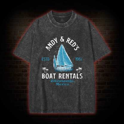 Andy & Red's Boat Rentals Washed T-shirt