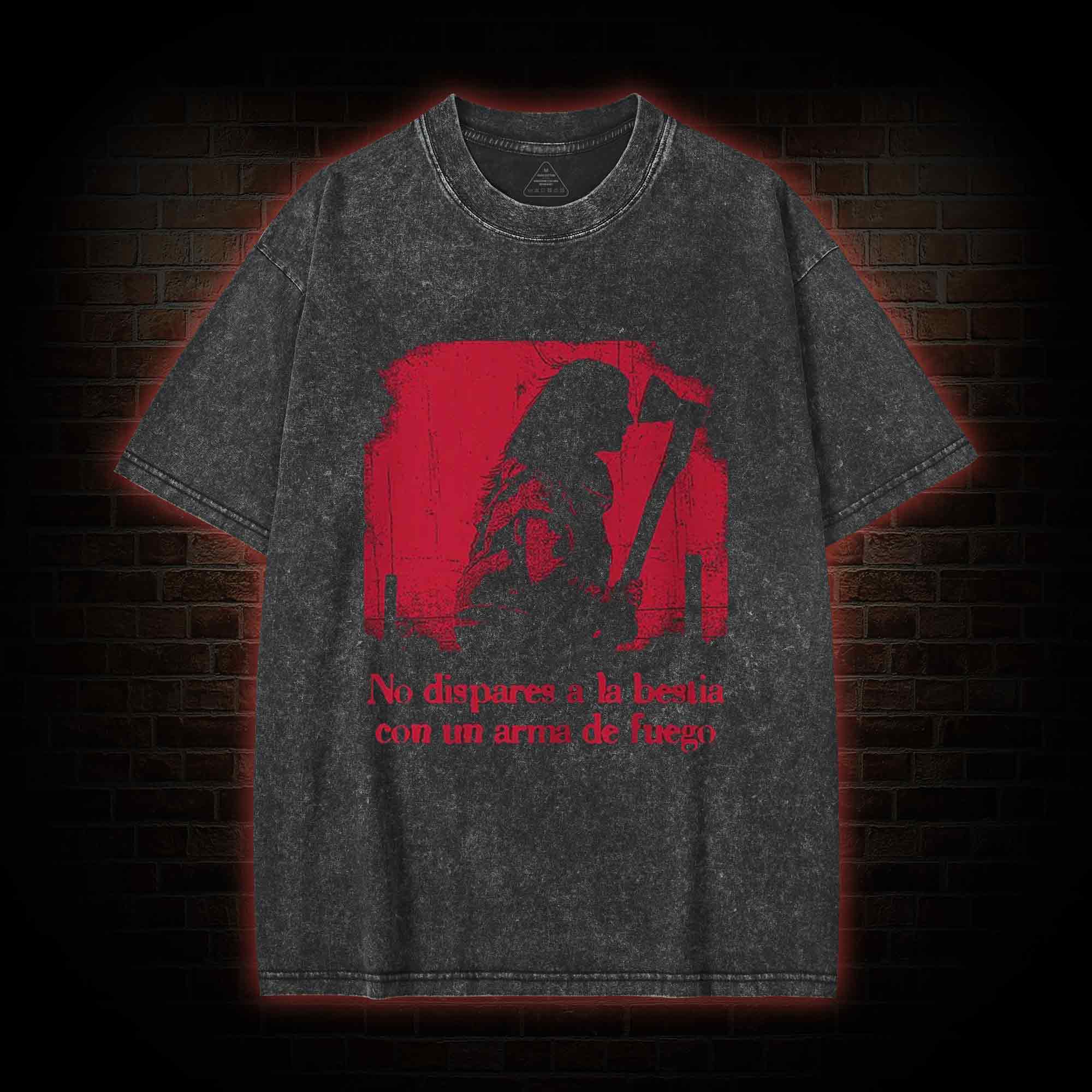 Don't Shoot The Beast With A Firearm Washed T-shirt