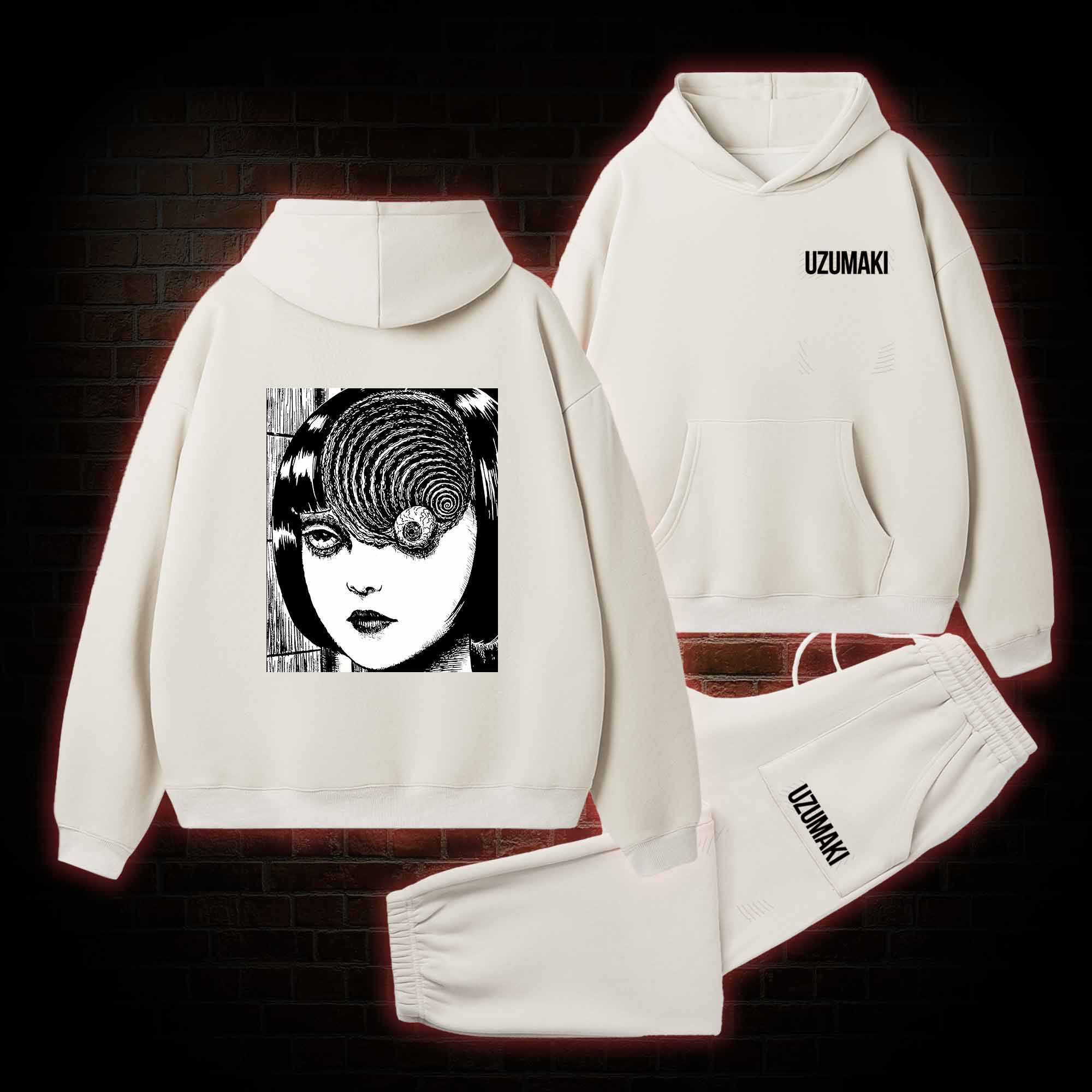 Horror Eyeball Fleece Hoodie Set