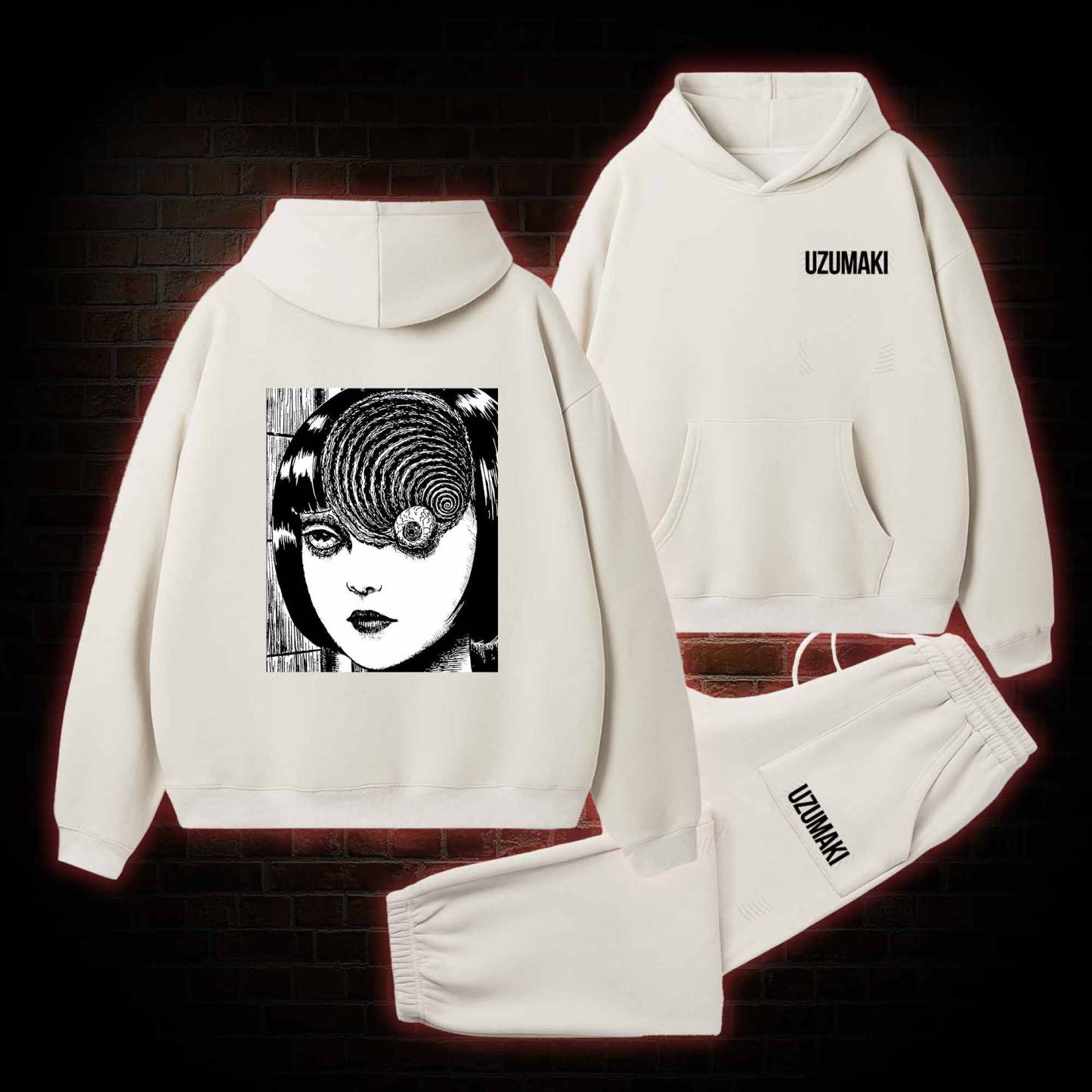 Horror Eyeball Fleece Hoodie Set