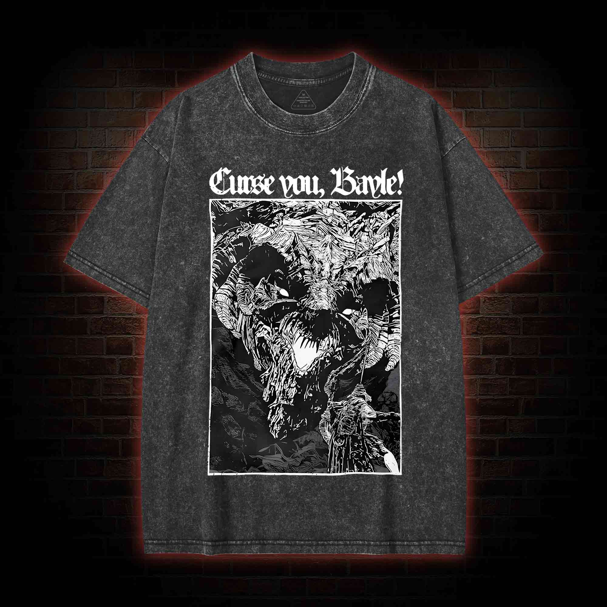 Curse You Bayle! Washed T-shirt