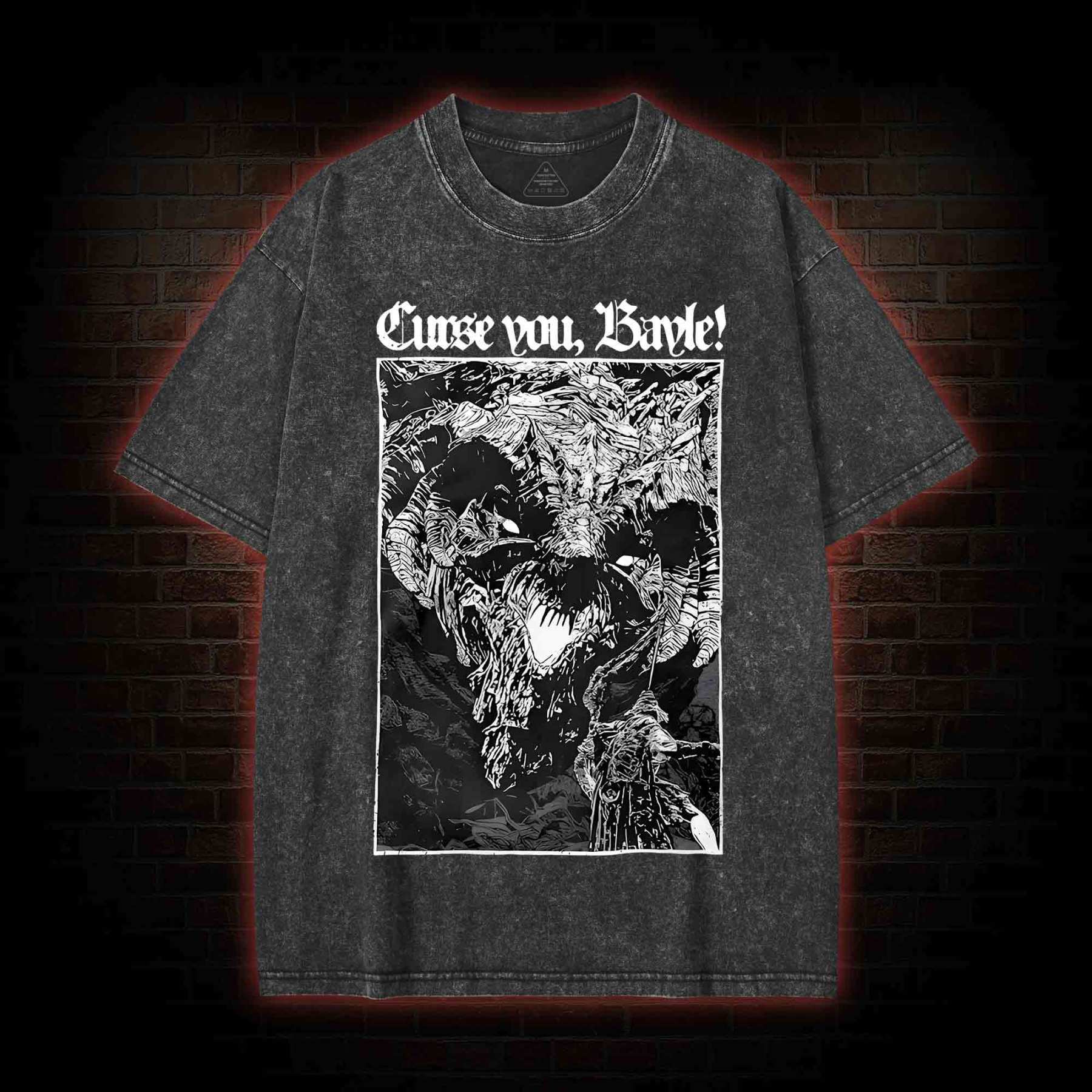 Curse You Bayle! Washed T-shirt