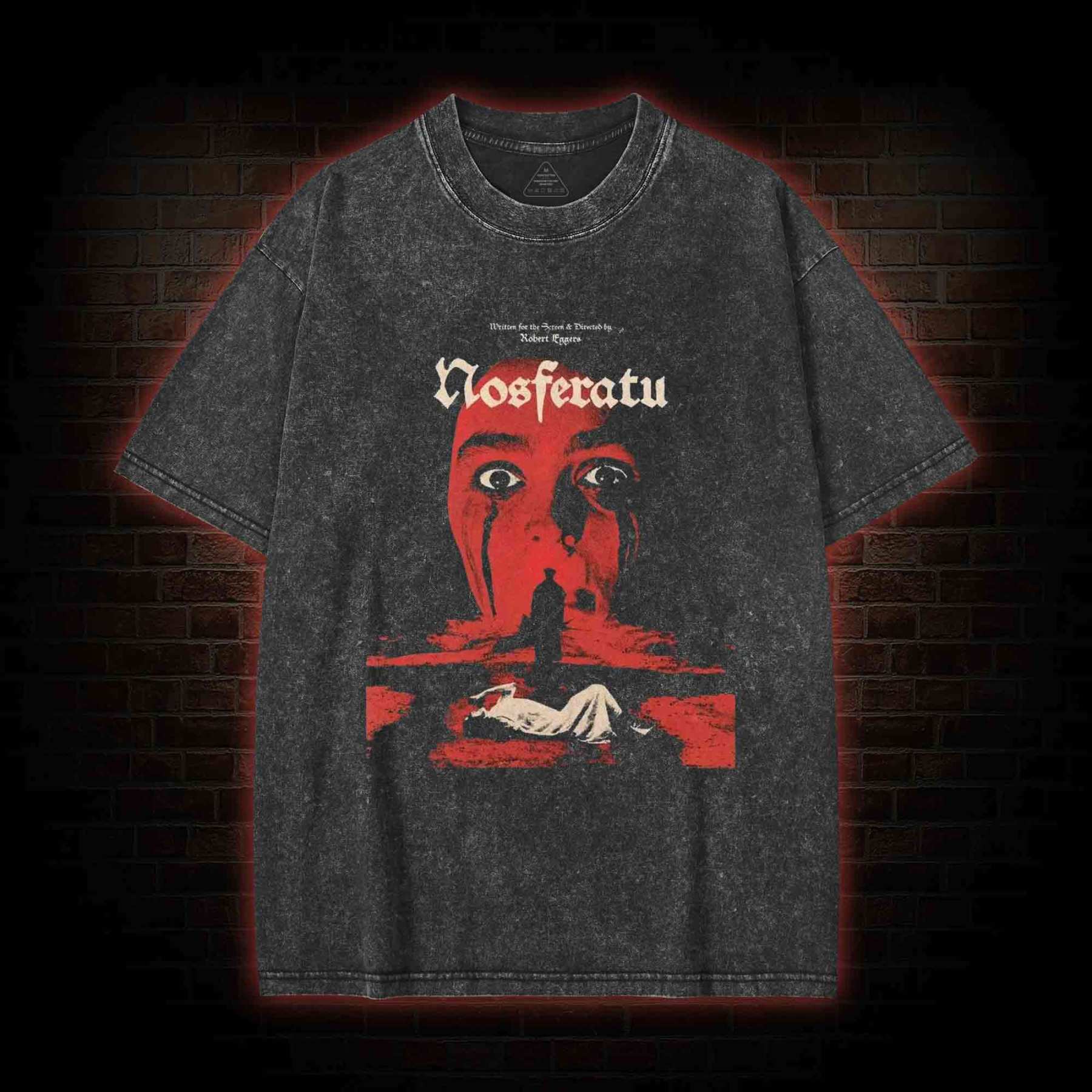 Nosferatu Horror Movie Washed T-shirt