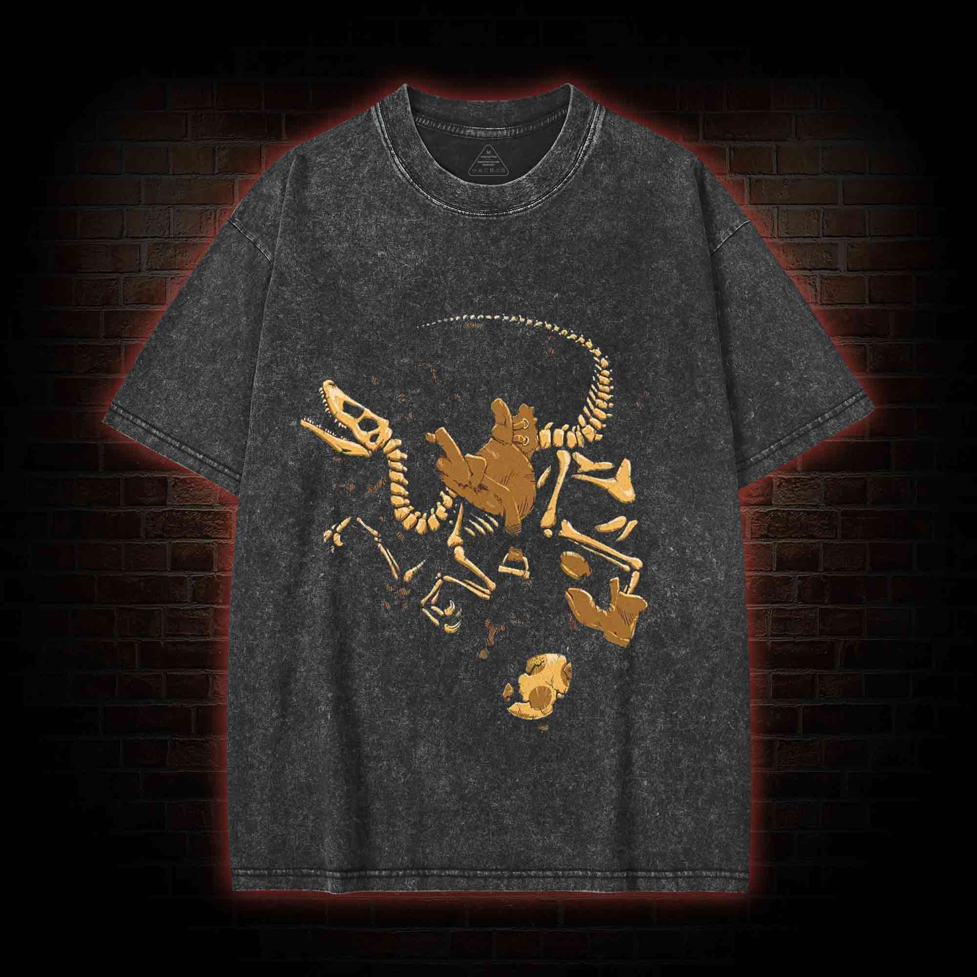 Plumber Palaeontology Washed T-shirt